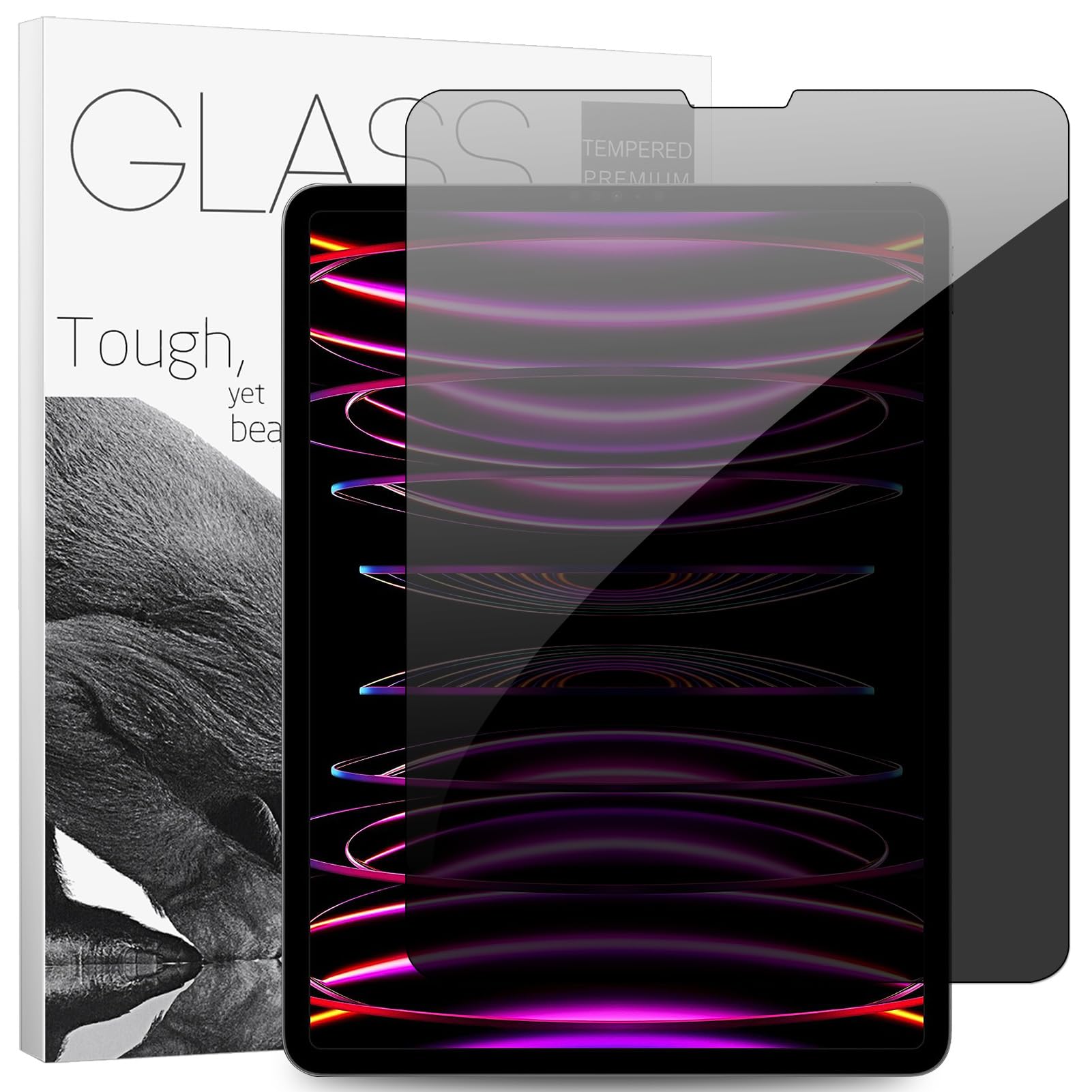 Privacy Screen Film Protector For Ipad Pro 12.9Inch 6Th/5Th/4Th/3Rd Gen 2018 2022, Scratch Resistant 9H Hardness Ipad Pro 12.9In