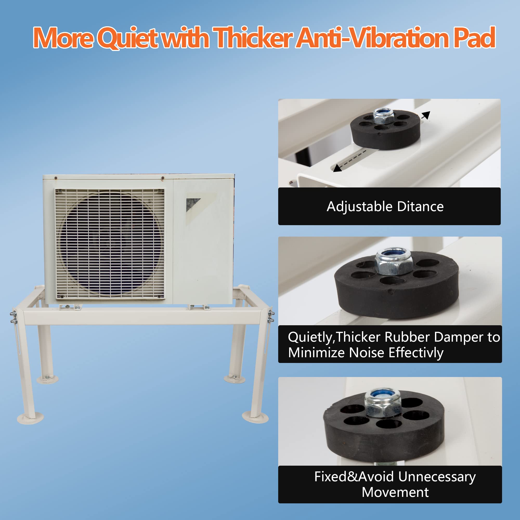 Wecooper Mini Split Ground Stand For 9000 24000Btu, Heavy Duty Condenser Stand, Mini Split Ac Bracket For Ductless Air Condition