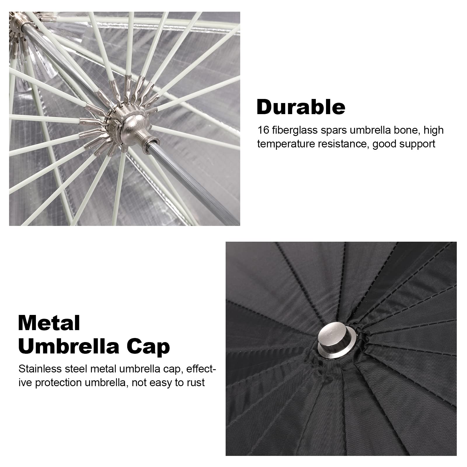 Godox Ub 165W 65'' 165Cm Black White Parabolic Deep Reflective Umbrella Studio Soft Light 65In Large Umbrella With Withe Diffuse