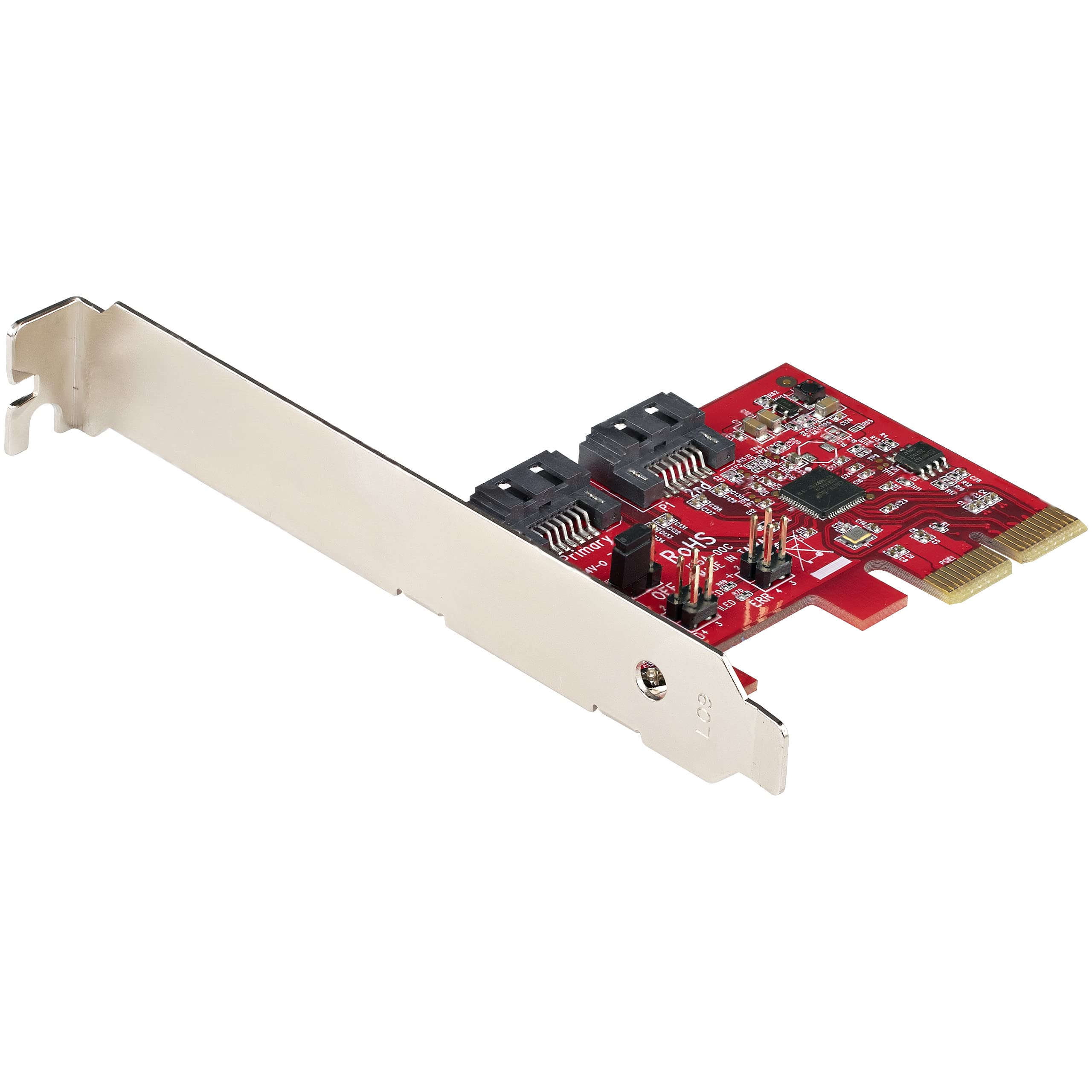 SATA PCIe Card - 2 Port PCIe SATA Expansion Card - 6Gbps - Full/Low Profile - PCI Express to SATA Adapter/Controller - ASM1062R 
