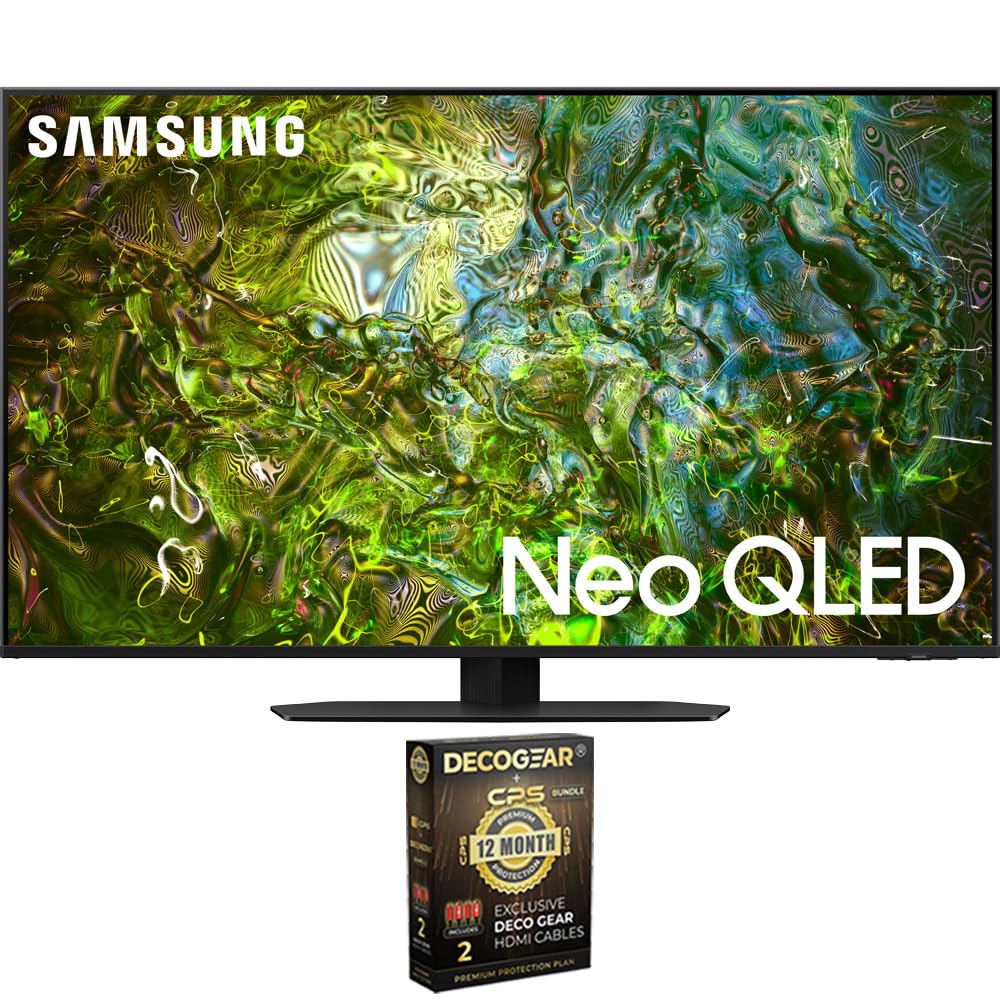 Samsung Qn50Qn90Da 50 Inch Neo Qled 4K Smart Tv (2024) Deco Gear 2X 4K Hdmi 2.0 Cable W/Pure Copper Conductors & Cps Exclusive 1