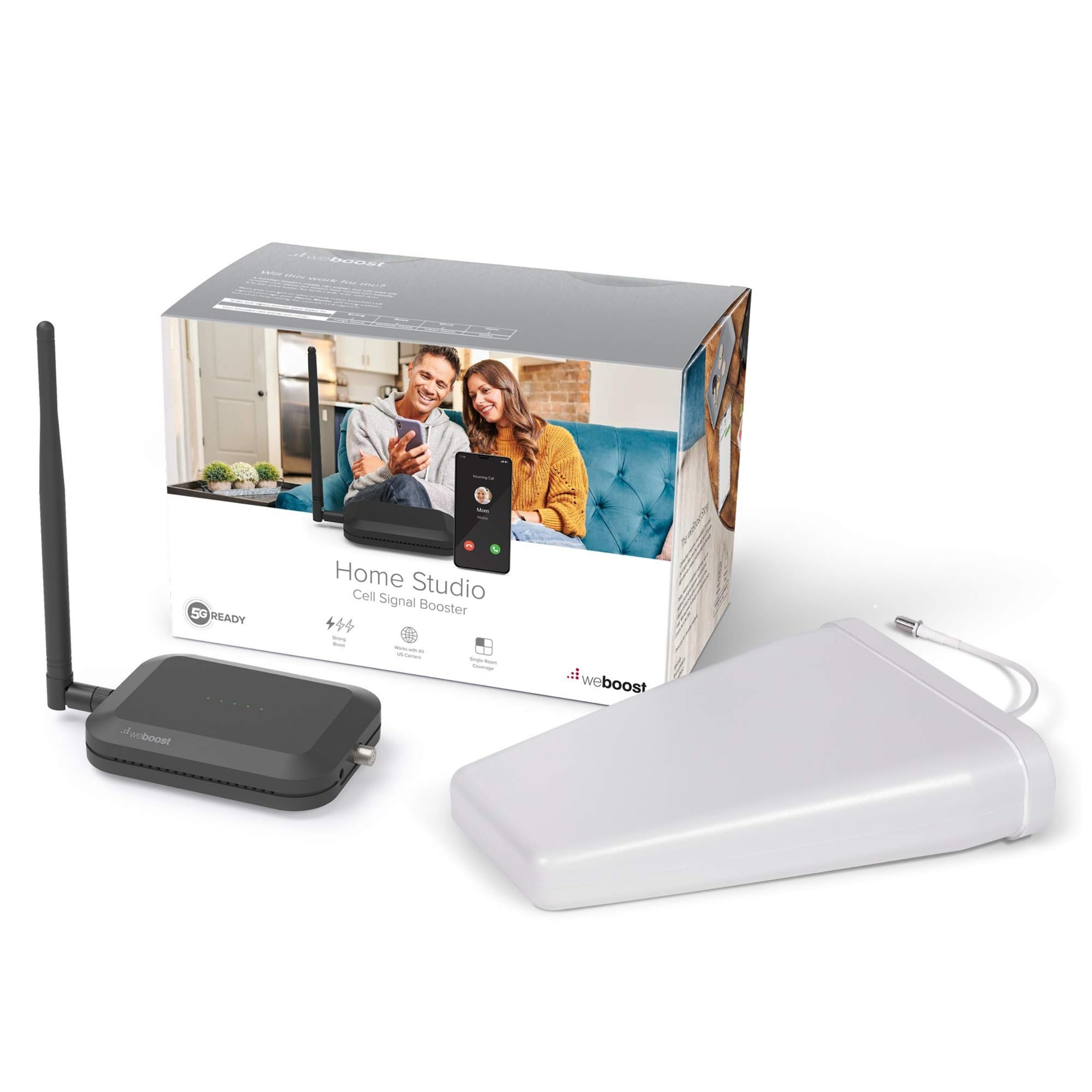 weBoost Home Studio Omni - Cell Phone Signal Booster | Boosts 4G LTE & 5G for all U.S. & Canadian Networks - Verizon, AT&T, T-Mo