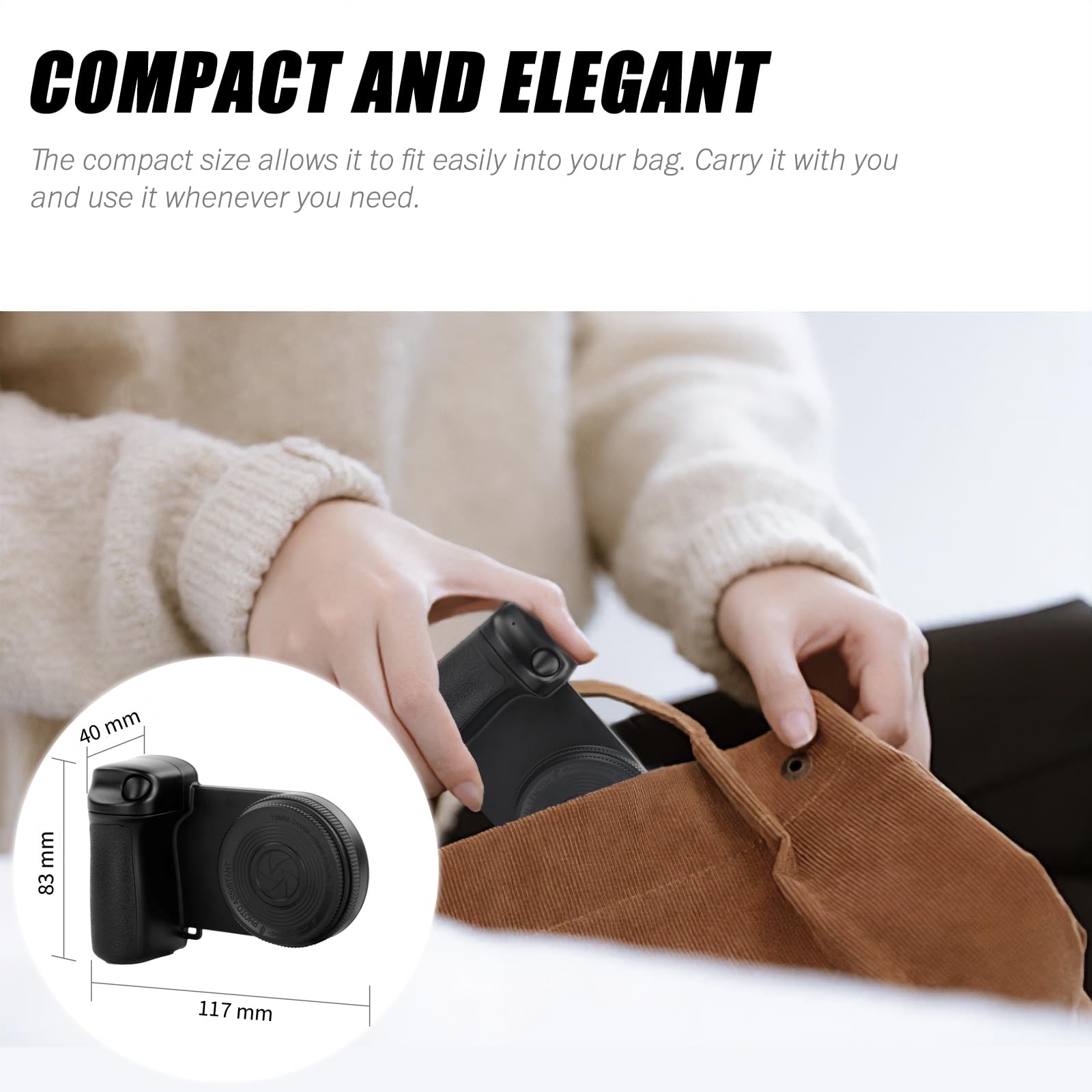 Magnetic Selfie Ring Light, Snap Grip With Detachable Bluetooth Remote Control For Iphone, Rechargeable Led Fill Light, Smartpho