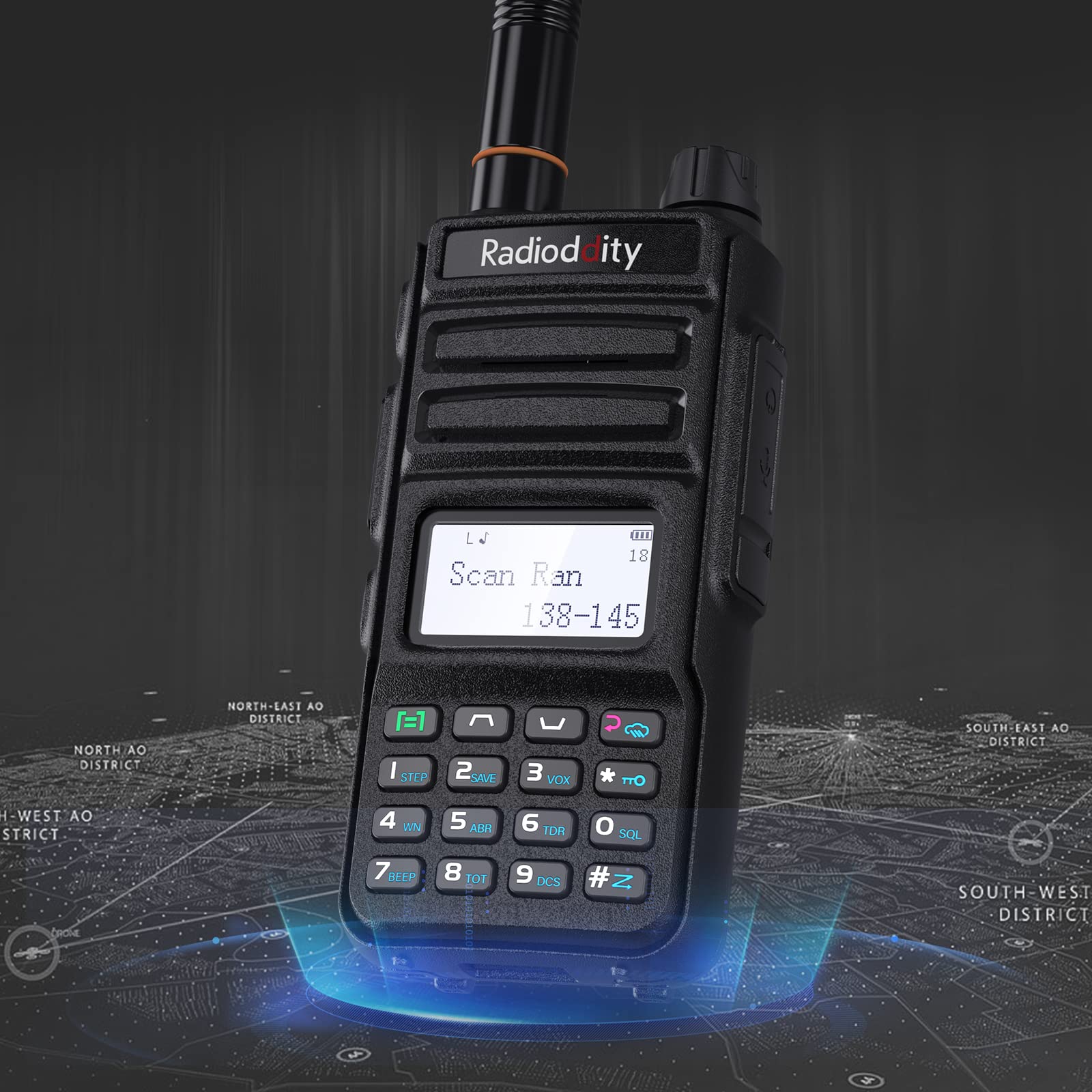 Radioddity Gm 30 Gmrs Radio Handheld 5W Long Range Two Way Radio For Adults, Gmrs Repeater Capable, With Noaa Scanning & Receivi