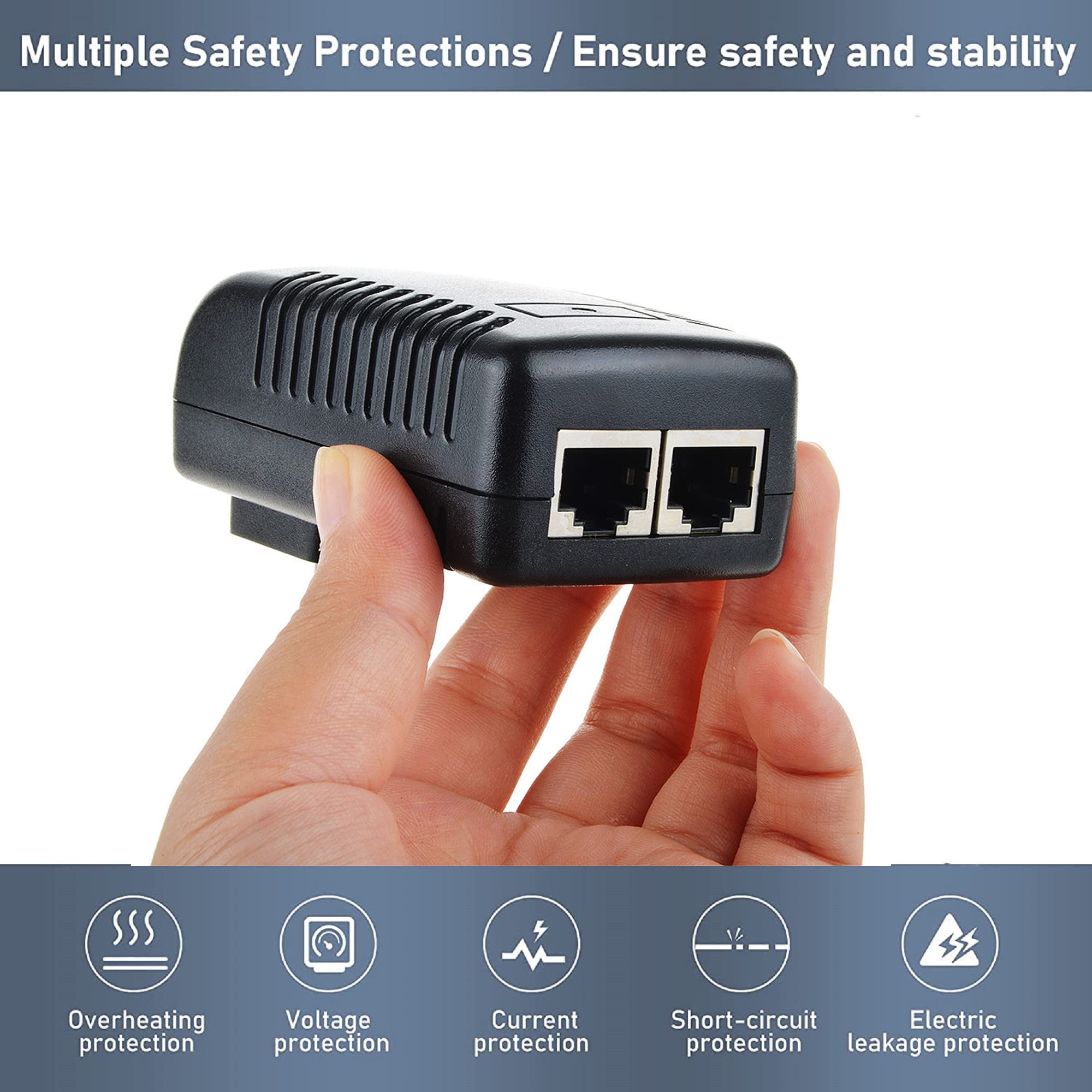 Digipartspower 48V 0.5A Poe Injector Over Ethernet Adapter Power For Wireless Access Point Ap
