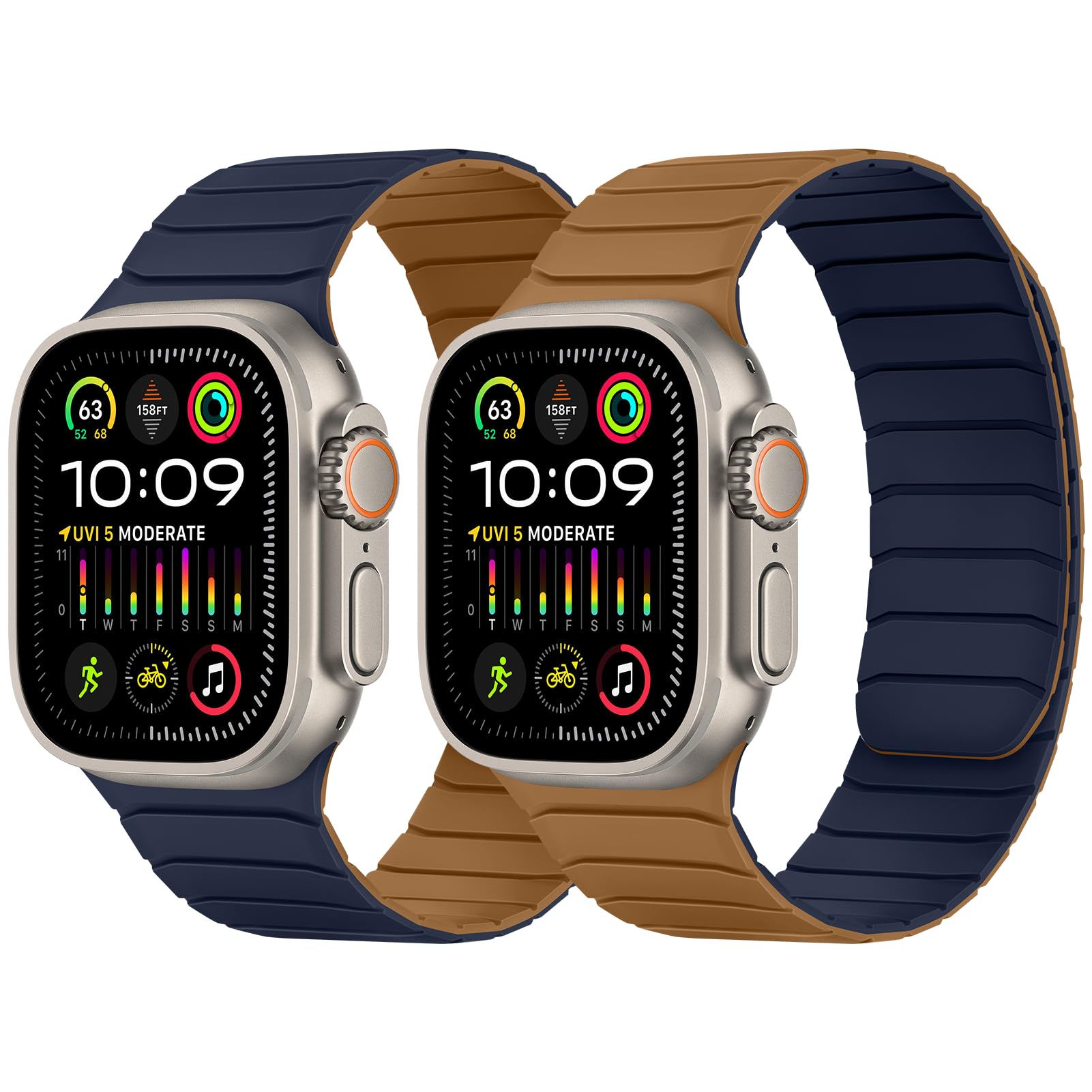 Tasikar Double Sided Wearable Magnetic Band Compatible with Apple Watch 42mm(Series 11/10) 41mm 40mm 38mm 41mm 40mm 38mm, Soft S