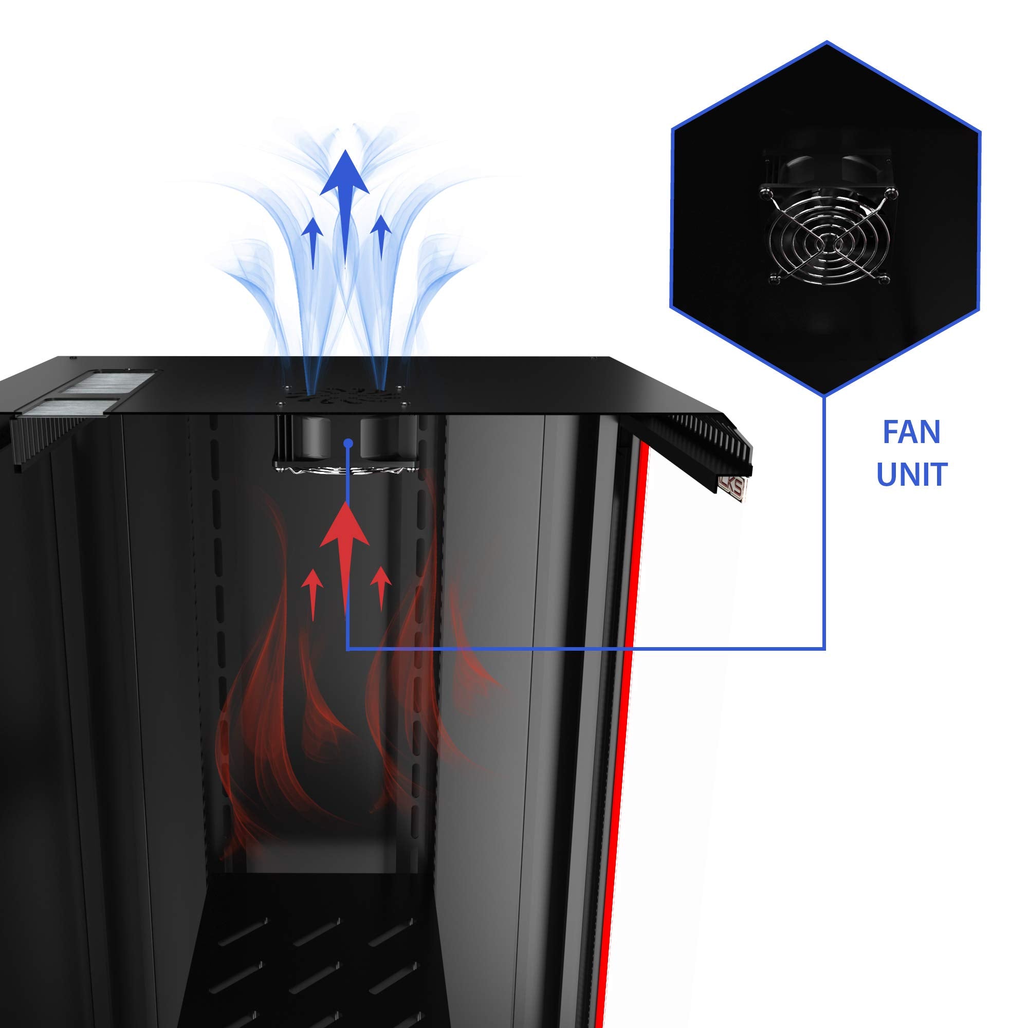 Sysracks Server Rack Network Cabinet Rack 35 Inch Deep Lockable Server On Casters With   Powerbar   Shelf   Fan   Hardware   For Data   Av   Computer   Networking   Pc Equipment (12U 35 Inch Depth)