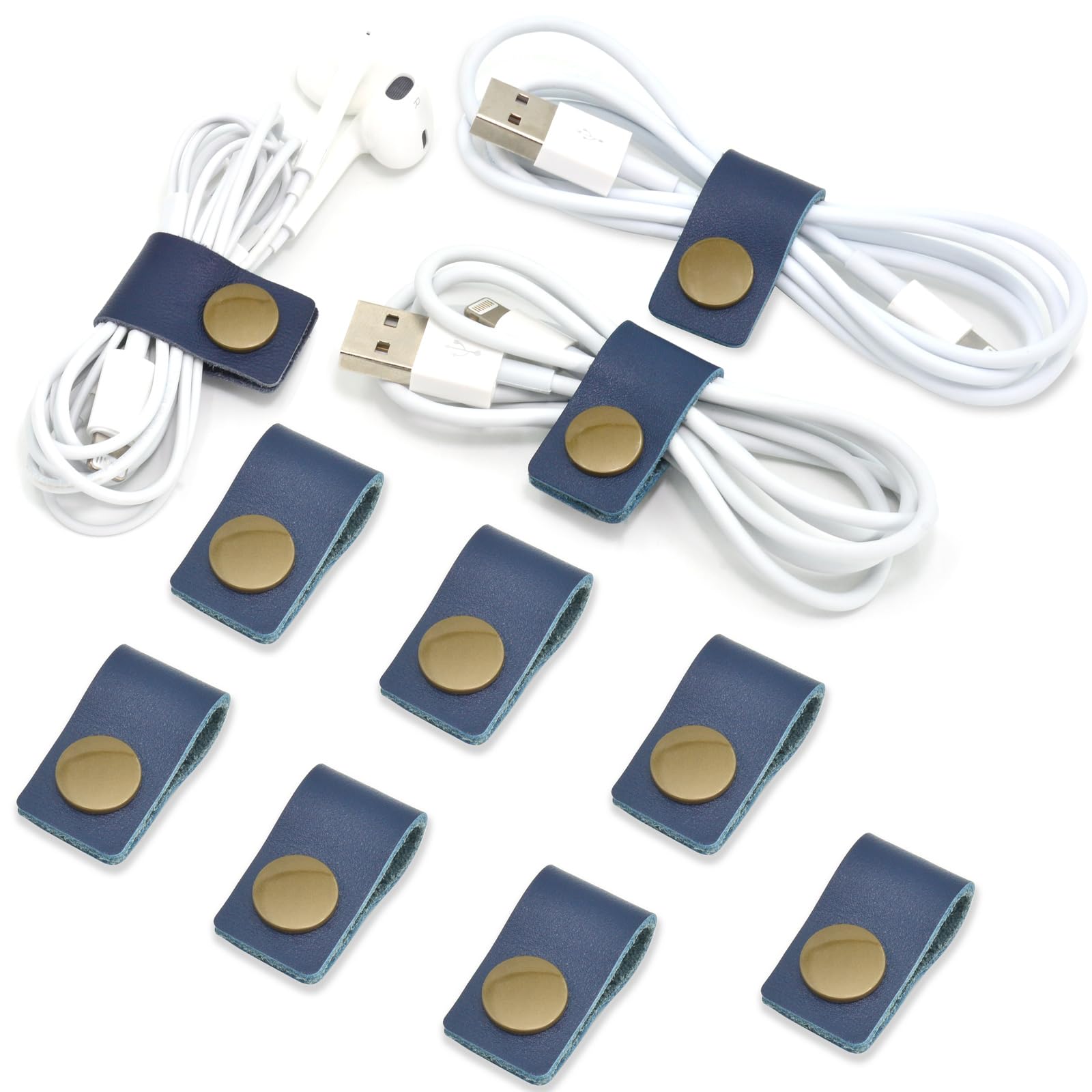 Caillu Cord Organizer,Cord Keeper,Cable Organizer Usb Holder,Cable Management,Cable Straps,Earbud Case,Wrap Headset Winder,Phone Earphone Clips Ties Stocking Stuffers For Men Gifts