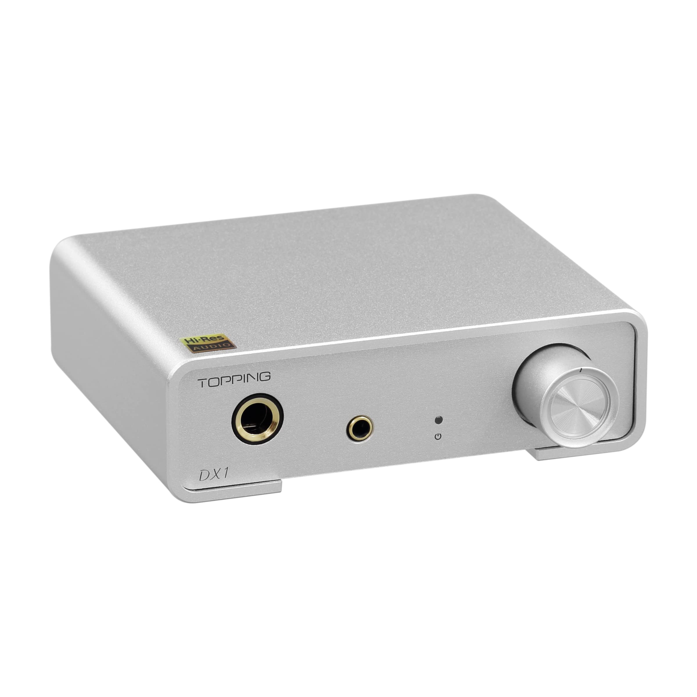Topping Dx1 Mini Stereo Dac Headphone Amplifier Combo   280Mw X2 Powerful Output Two Stage Gain Switch Usb Chargable Discrete Lnrd Ak4493S Xu208 384Khz/32Bit Native Dsd256 Hifi Home Audio (Sliver)