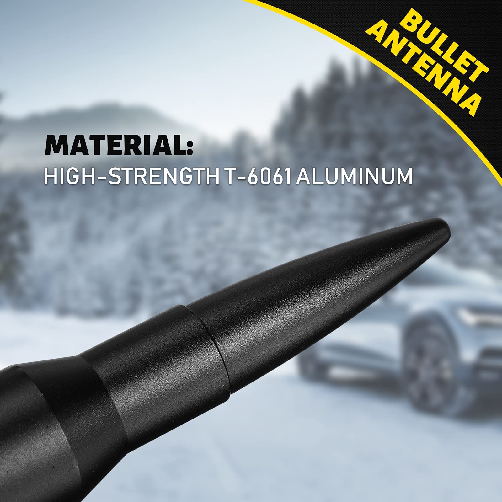 Chaogang 5.3Inch Car Short Antenna Compatible With 2007 2022 Dodge Ram 1500  Car Wash Proof   Designed For Optimized Fm/Am Recep