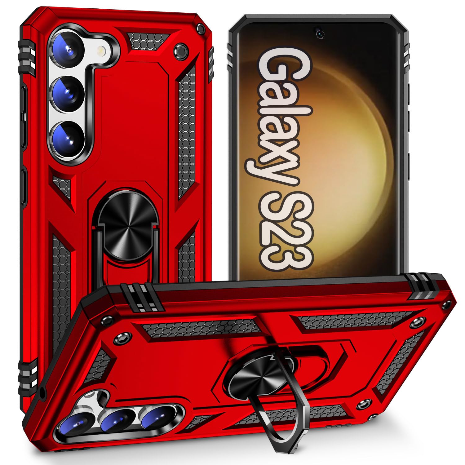 Zoeii Case For S23, Samsung S23 Case,Heavy Duty Drop Protection Rugged Shockproof/Dust Proof Military Protective Tough Durable P