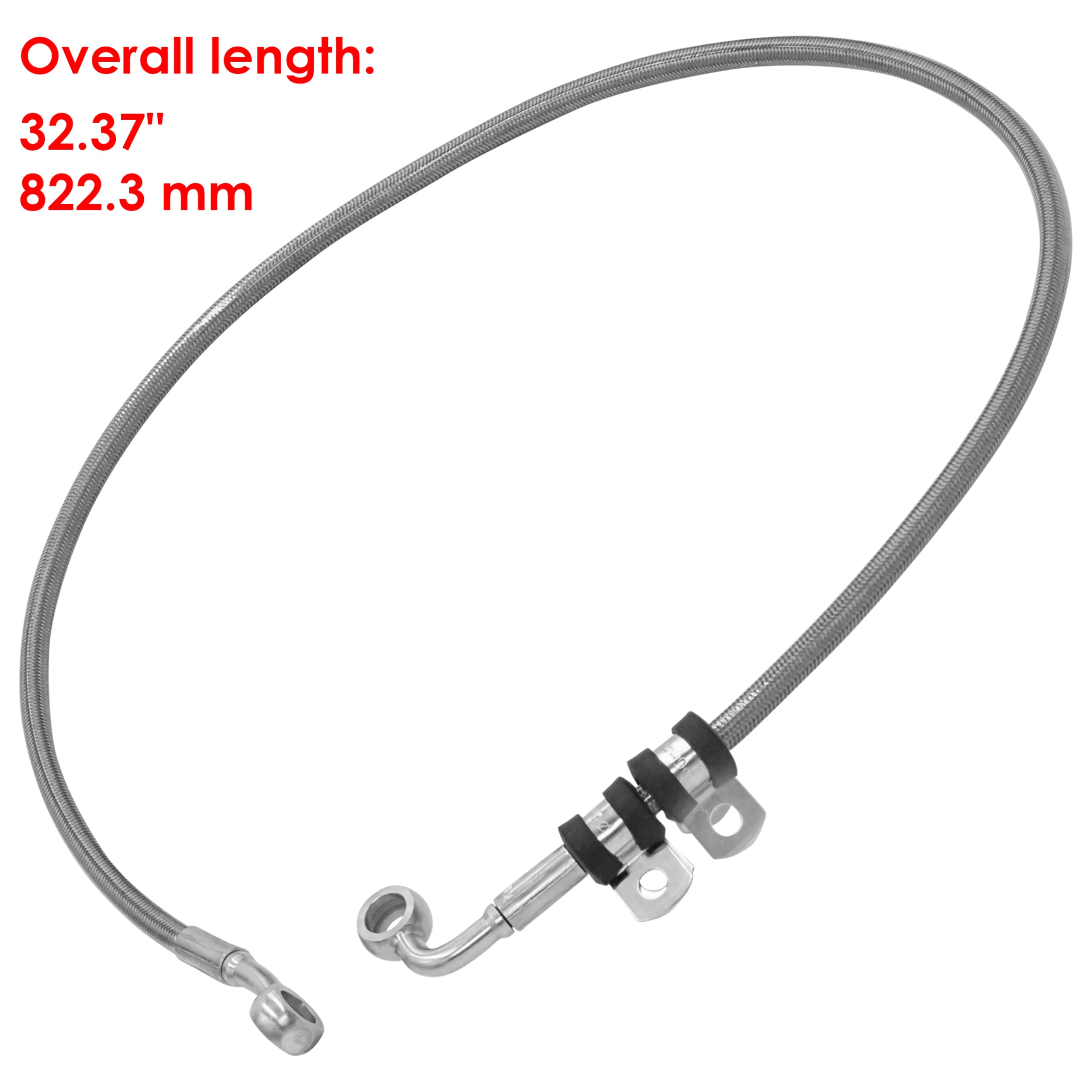 Caltric Front Right & Left Brake Line Compatible With Polaris Rzr Trail S 1000 2016-2021 / S4 1000 2019-2021 / Rzr 900 2021 / S
