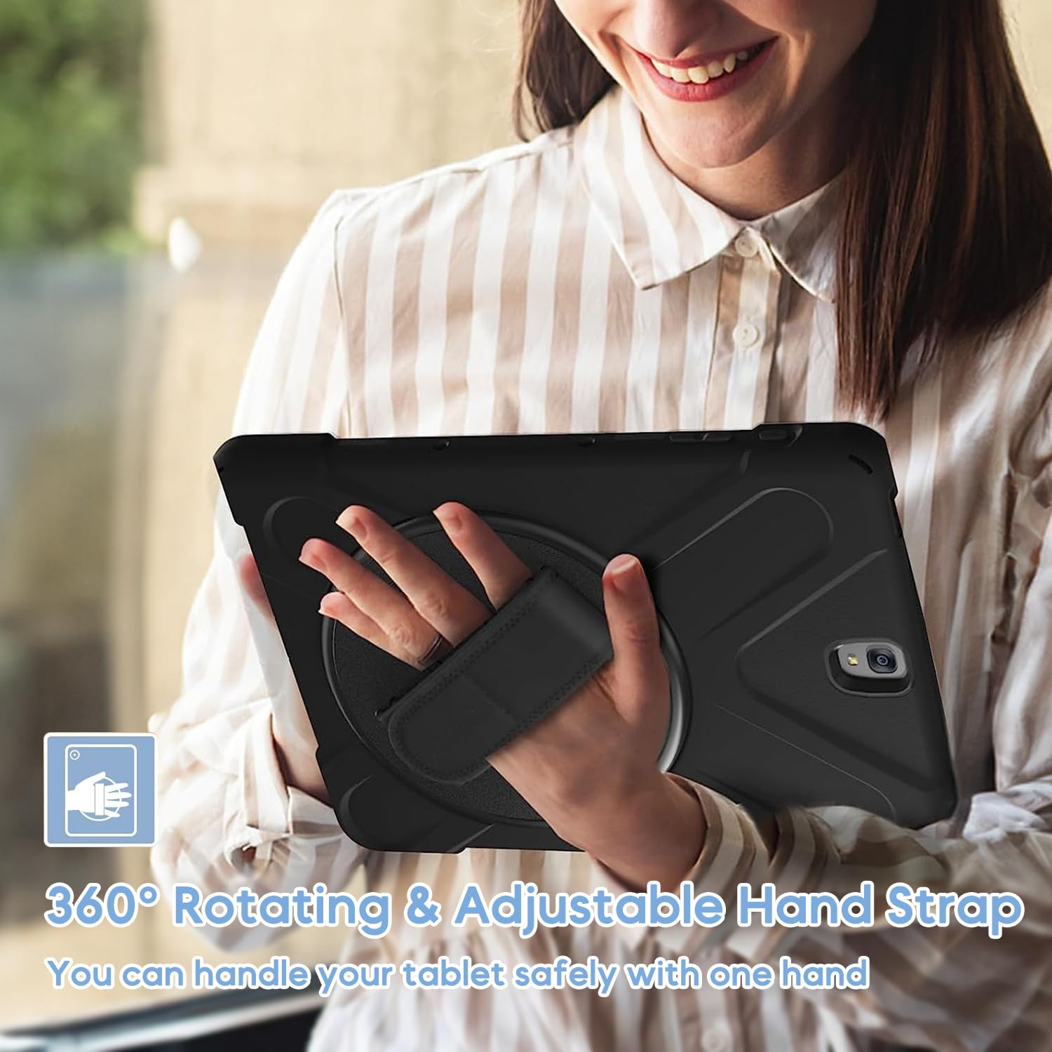 Dreamerx Samsung Galaxy Tab S3 9.7 Case T820/T825/T827, Heavy Duty Full Body Rugged Protective Silicone Case Cover With Rotating