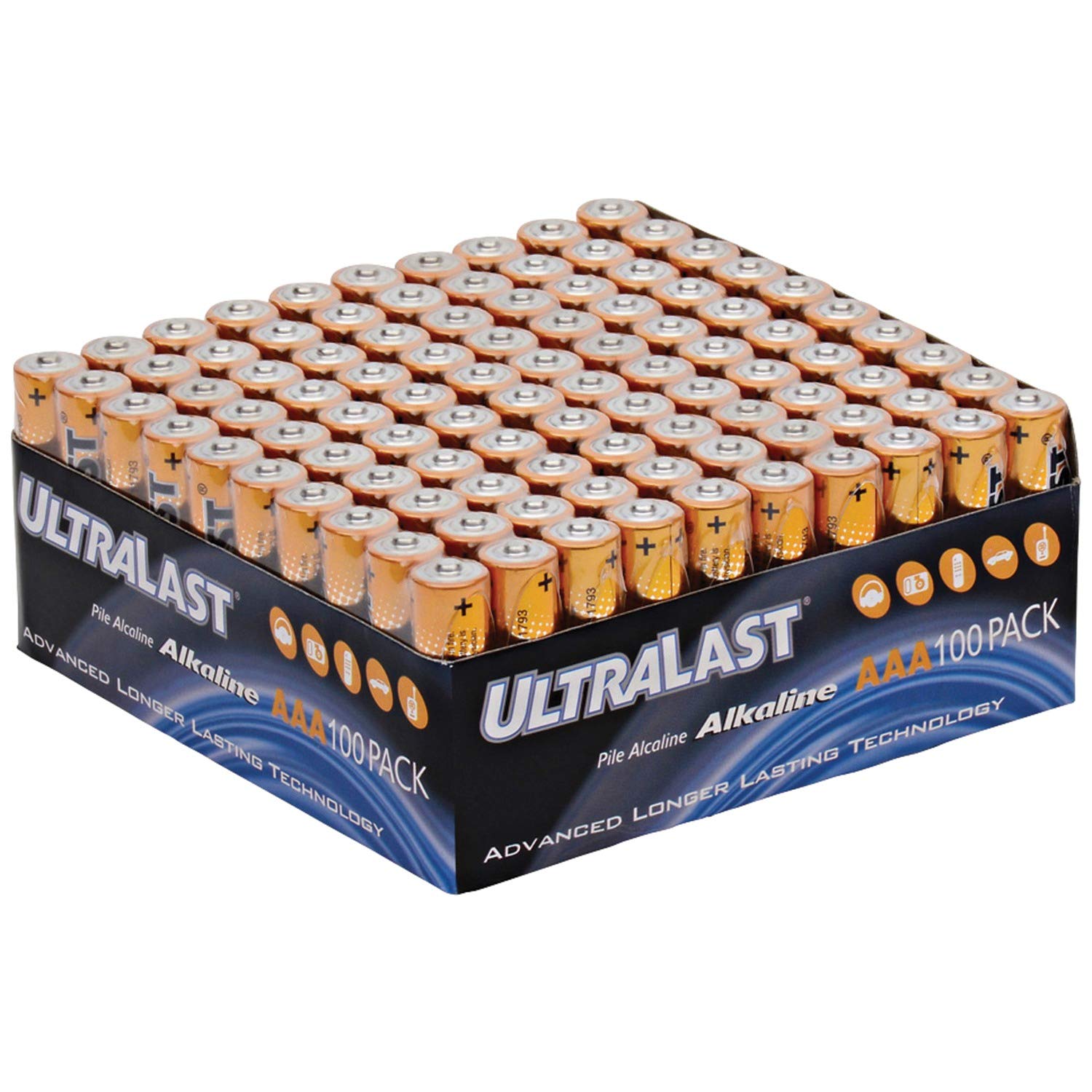 Ultralast Ula100Aaab Ula100Aaab Alkaline Aaa Batteries, 100 Pk