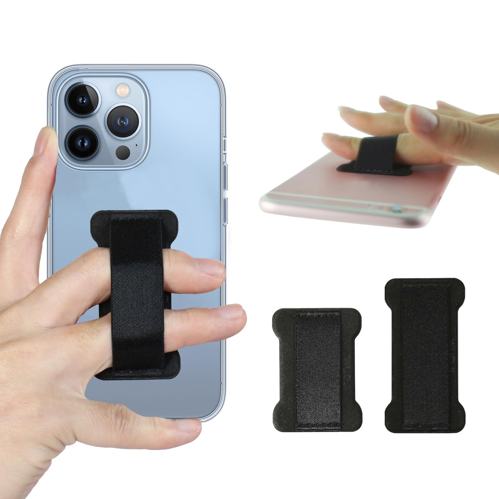 REINVENT EGO-Finger Strap Phone Holder - Cell Phone Grip Holds Device with just a Finger - Ultra Thin Anti-Slip Universal Cell P