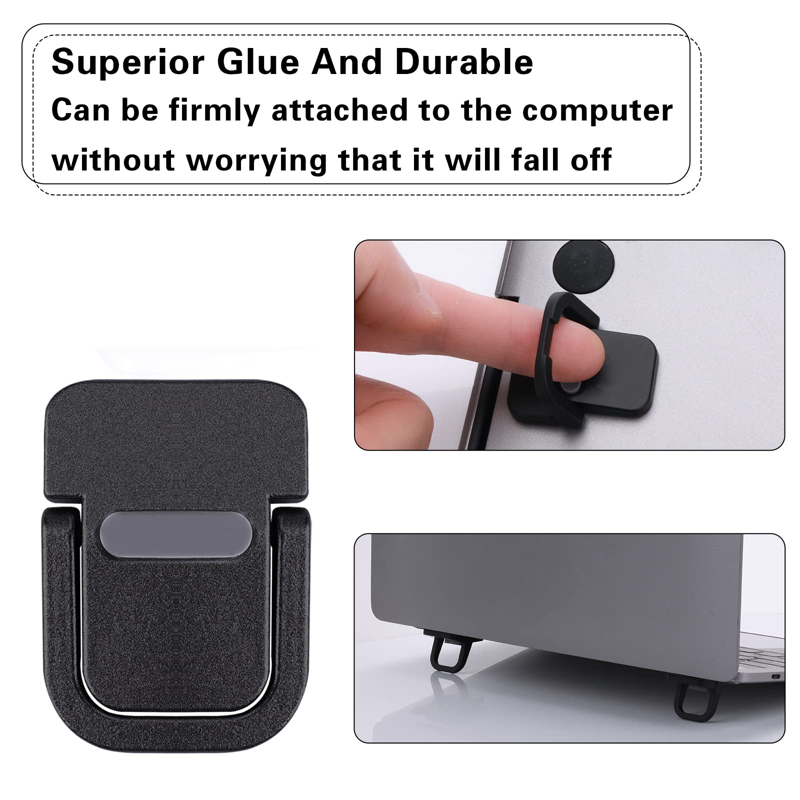 Abeillo 2Pcs Portable Keyboard Riser, Self Adhesive Mini Laptop Stand Invisible Computer Keyboard Stand For Desk, Laptop Feet Co