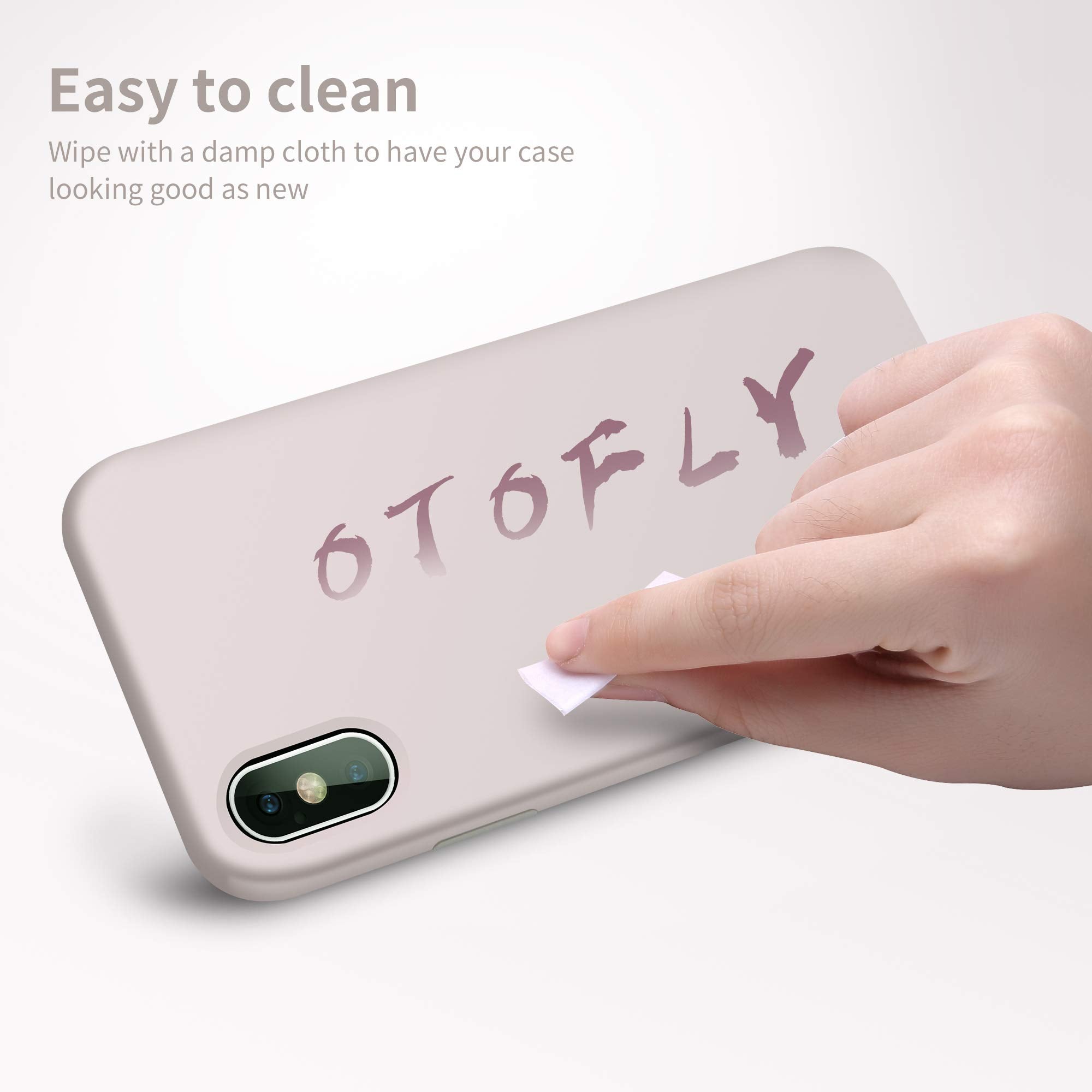 Otofly Compatible With Iphone X/Xs Case,Ultra Slim Fit Liquid Silicone Gel Cover With Full Body Protection Anti Scratch Shockpro