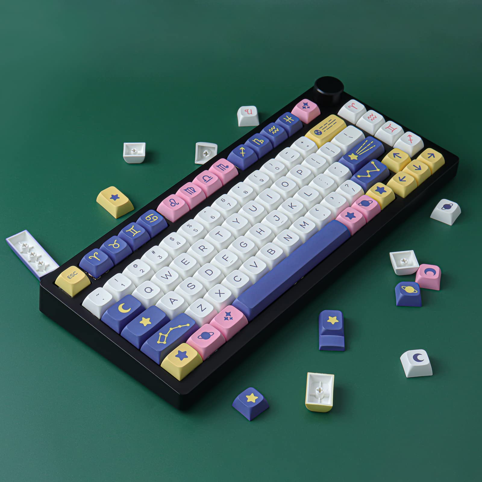 Jomkiz Keycaps,132 Keys Pbt Keycaps Set Constellation Xda Profile Dye Sublimation Customized Us Layout Keycaps For With Cherry M
