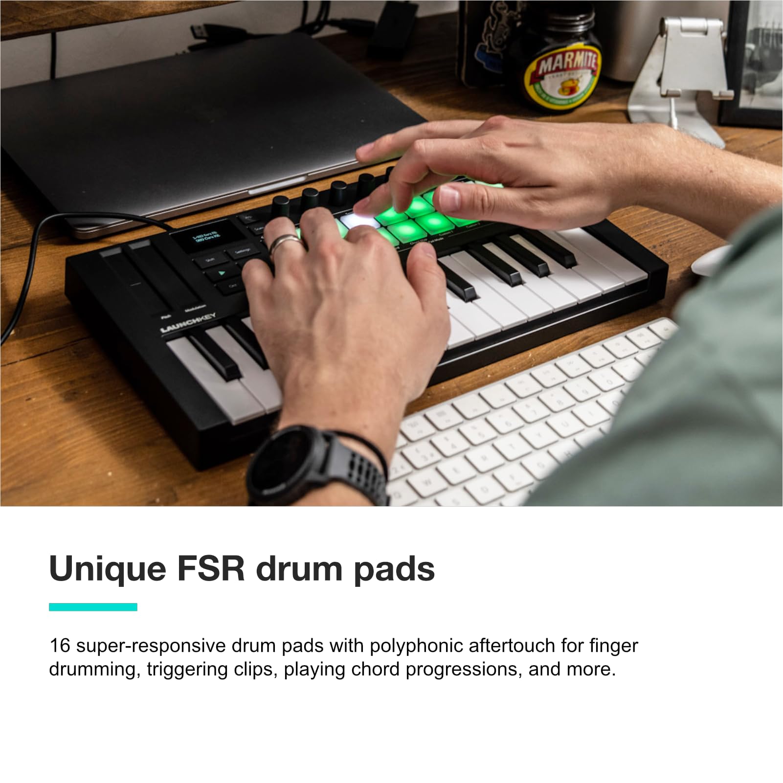 Novation Launchkey Mini 25 [Mk4]   Portable 25 Mini Key, Usb, Midi Keyboard Controller With Daw Integration. Chord Mode, Scale M
