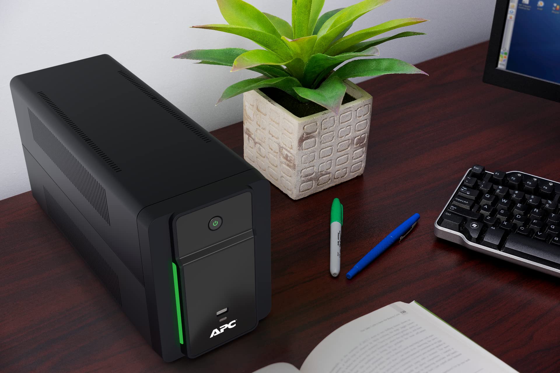 Apc Ups 1200Va Line Interactive Ups Battery Backup, Bvk1200M2 Backup Battery With Avr, 2 Usb Charging Ports (Type C/Type A), Bac