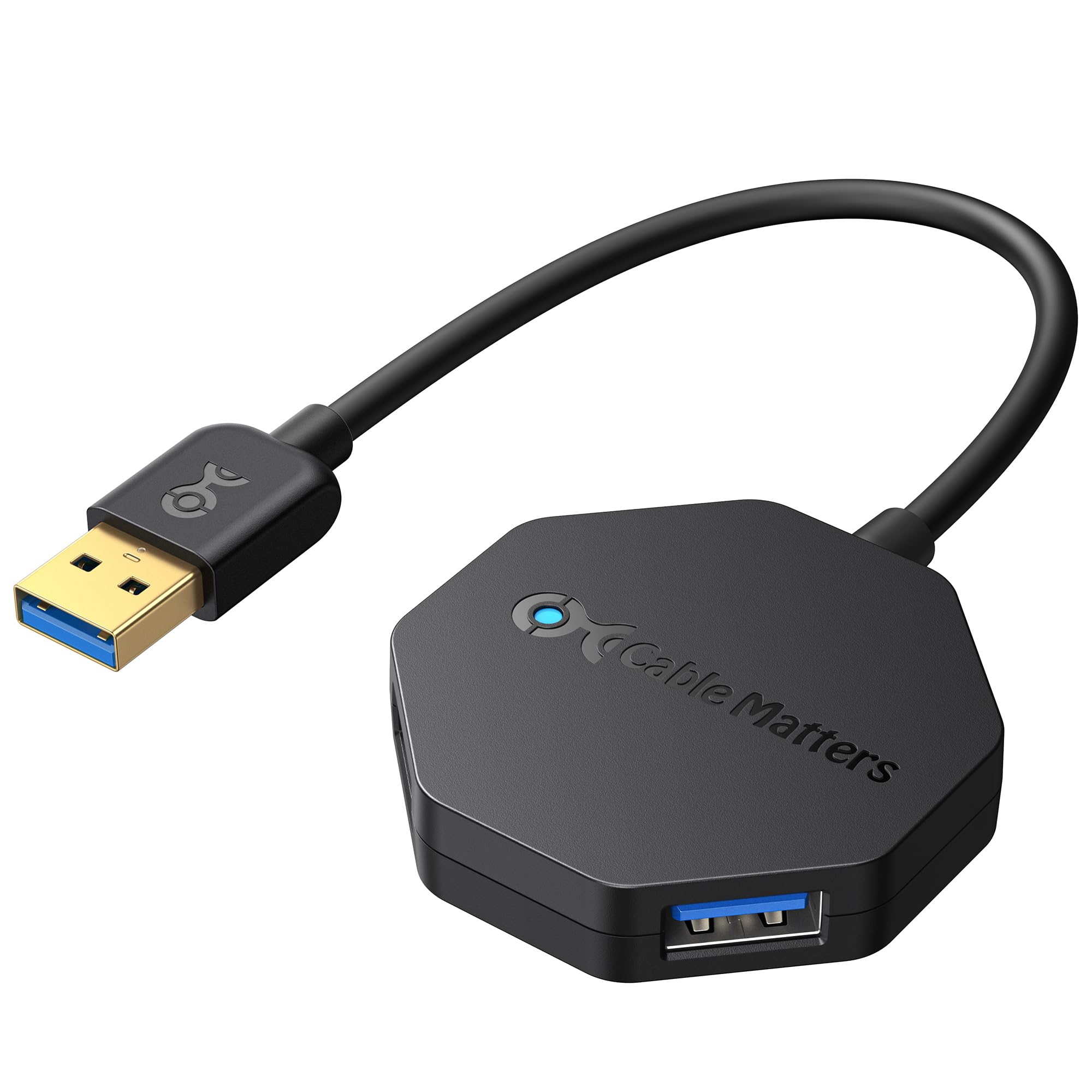 Cable Matters Ultra Mini 4 Port USB Hub (USB 3.0 Hub, USB 3 Hub)
