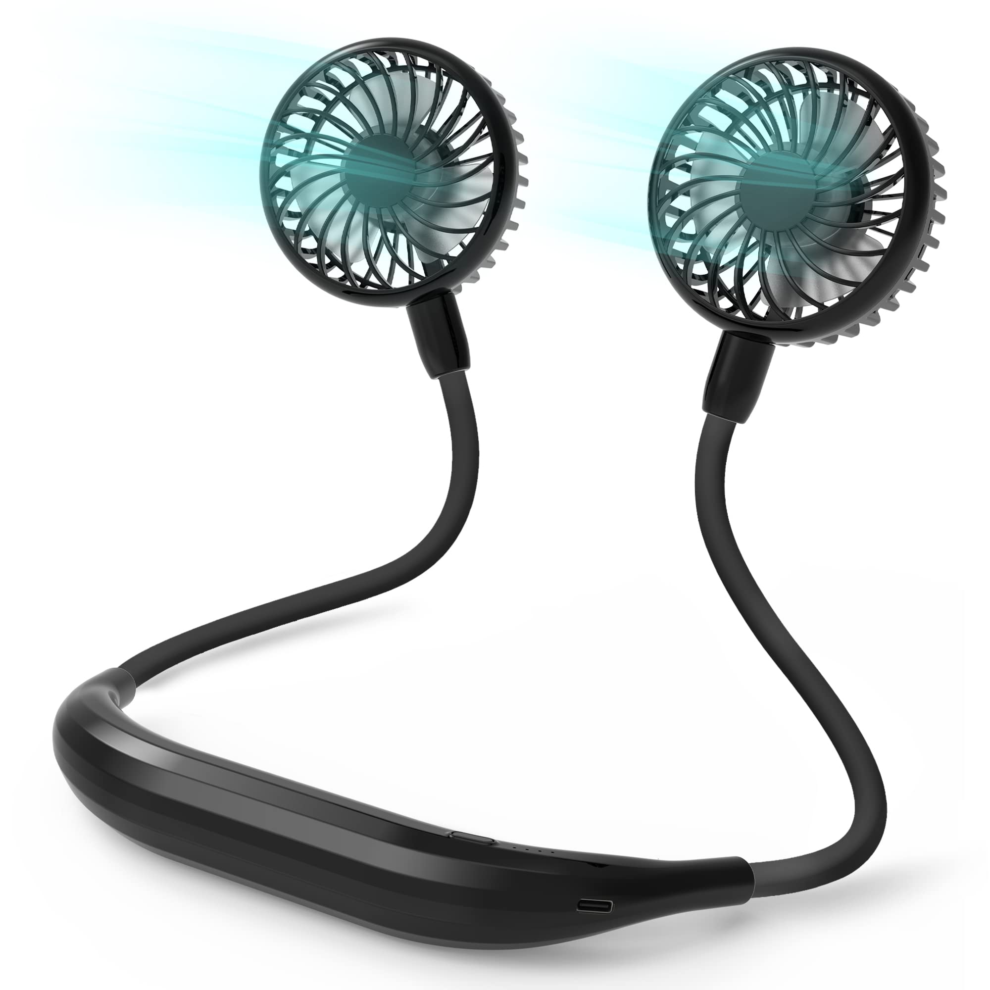 Comlife Portable Neck Fan, 2600Mah Battery Operated Ultra Quiet Hands Free Usb Fan With Strong Wind, 360 Adjustable High Flexibi