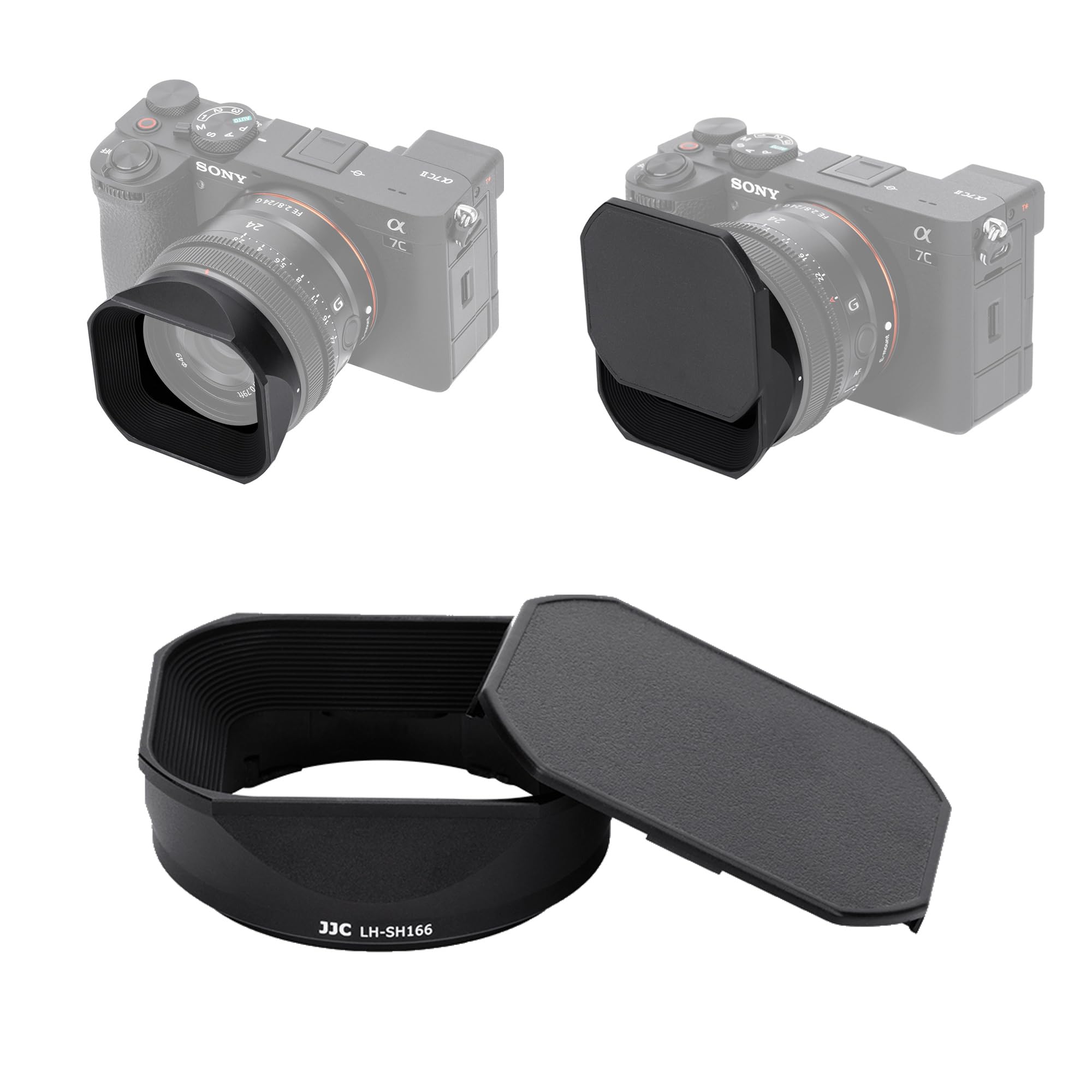 Jjc Metal Square Lens Hood Shade For Sony Fe 50Mm F/2.5 G Sel50F25G, Fe 40Mm F/2.5 G Sel40F25G, Fe 24Mm F/2.8 G Sel24F28G Lenses