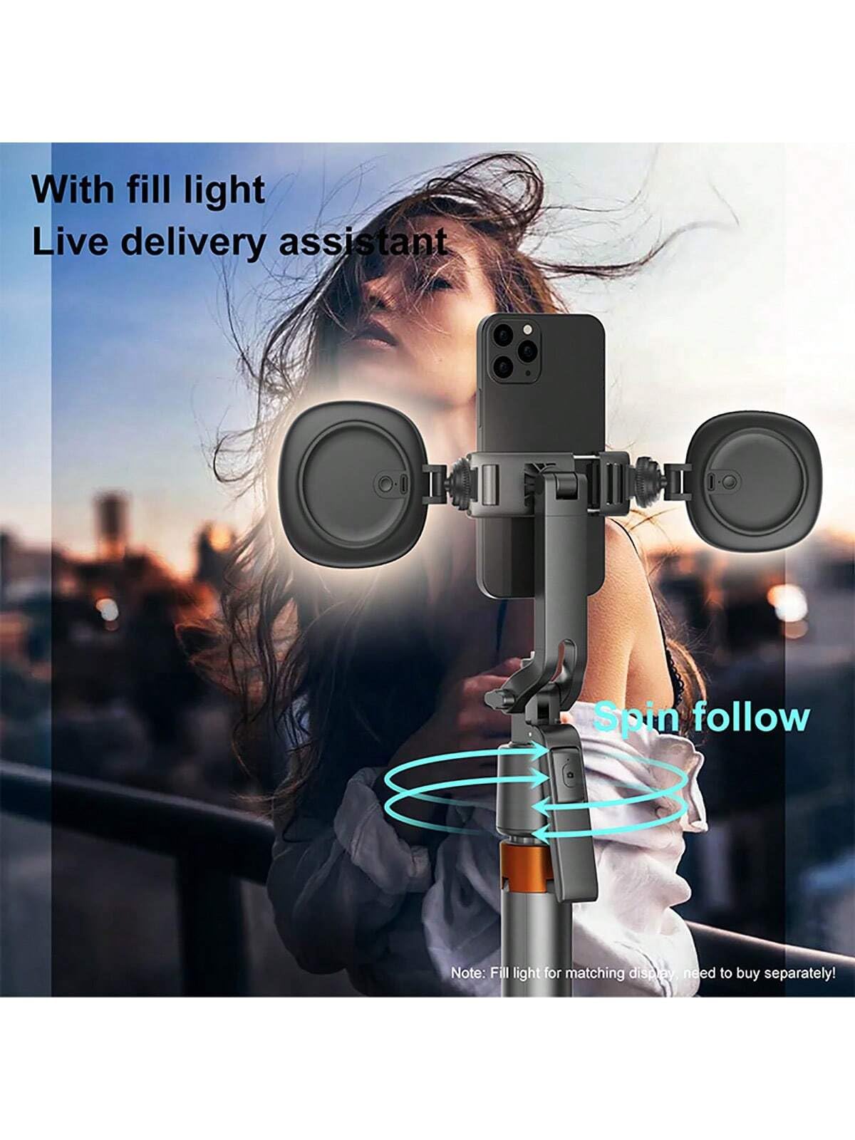 Auto Face Tracking Phone Holder, 360 Rotation Phone Tripod With Wireless Remote And Phone Holder, Selfie Stick Tripod For Iphone