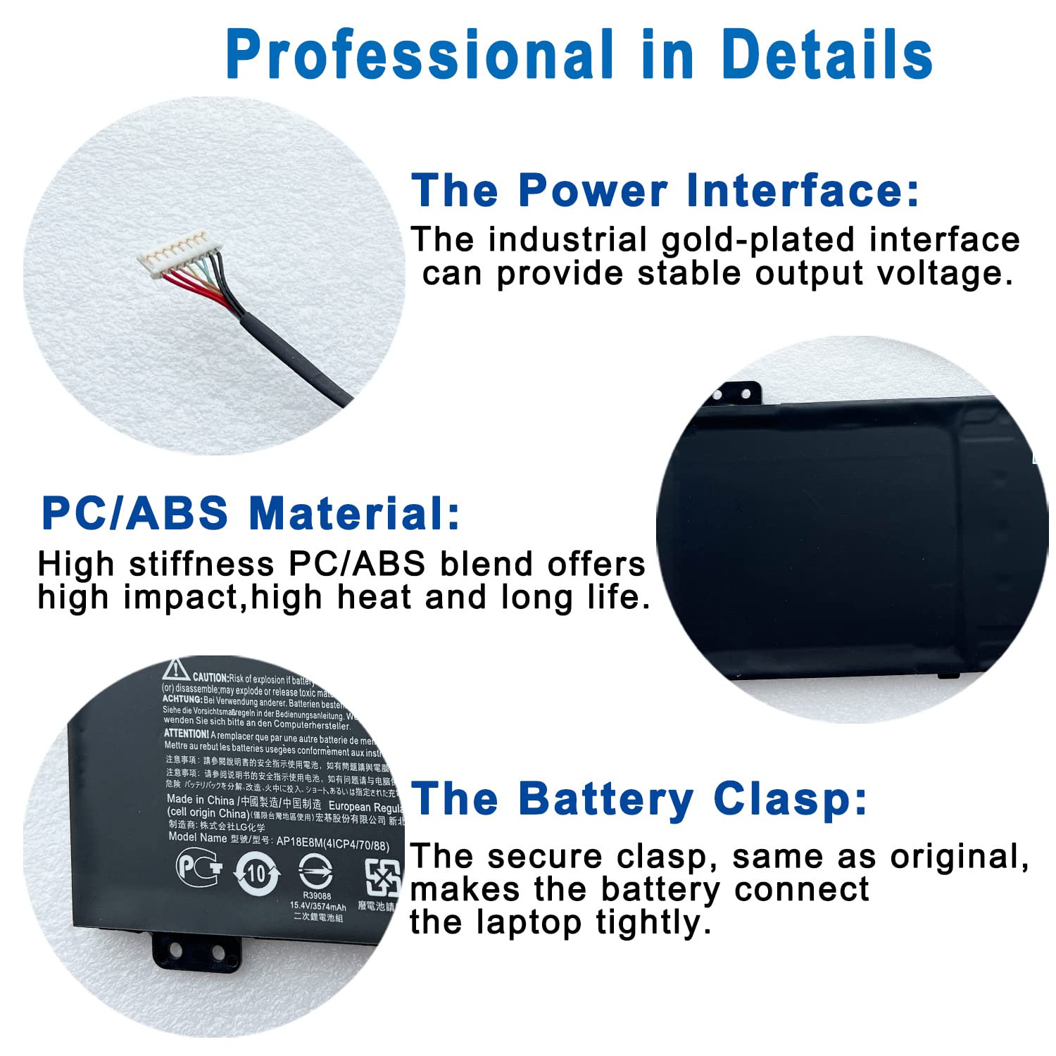 Ap18E8M Ap18E7M Battery For Acer Nitro 5 An515 44 An515 44 R99Q An515 55 An515 52 An515 43 An515 45 An517 52 Nitro 7 An715 51 As