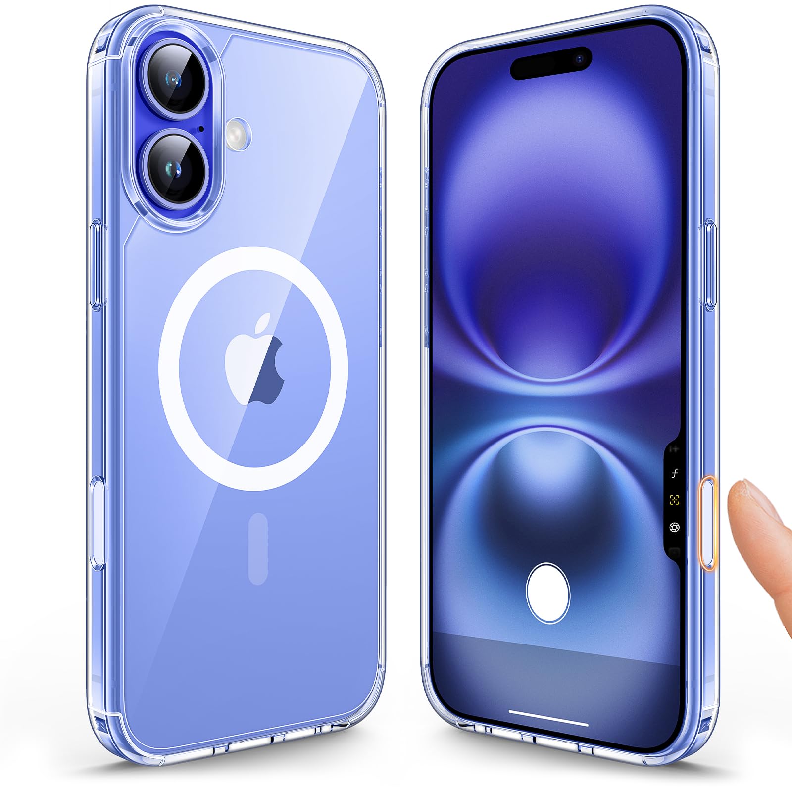 Tauri For Iphone 16 Plus Case With Camera Control Capture Button, Compatible With Magsafe [Not Yellowing], Military Grade Protec