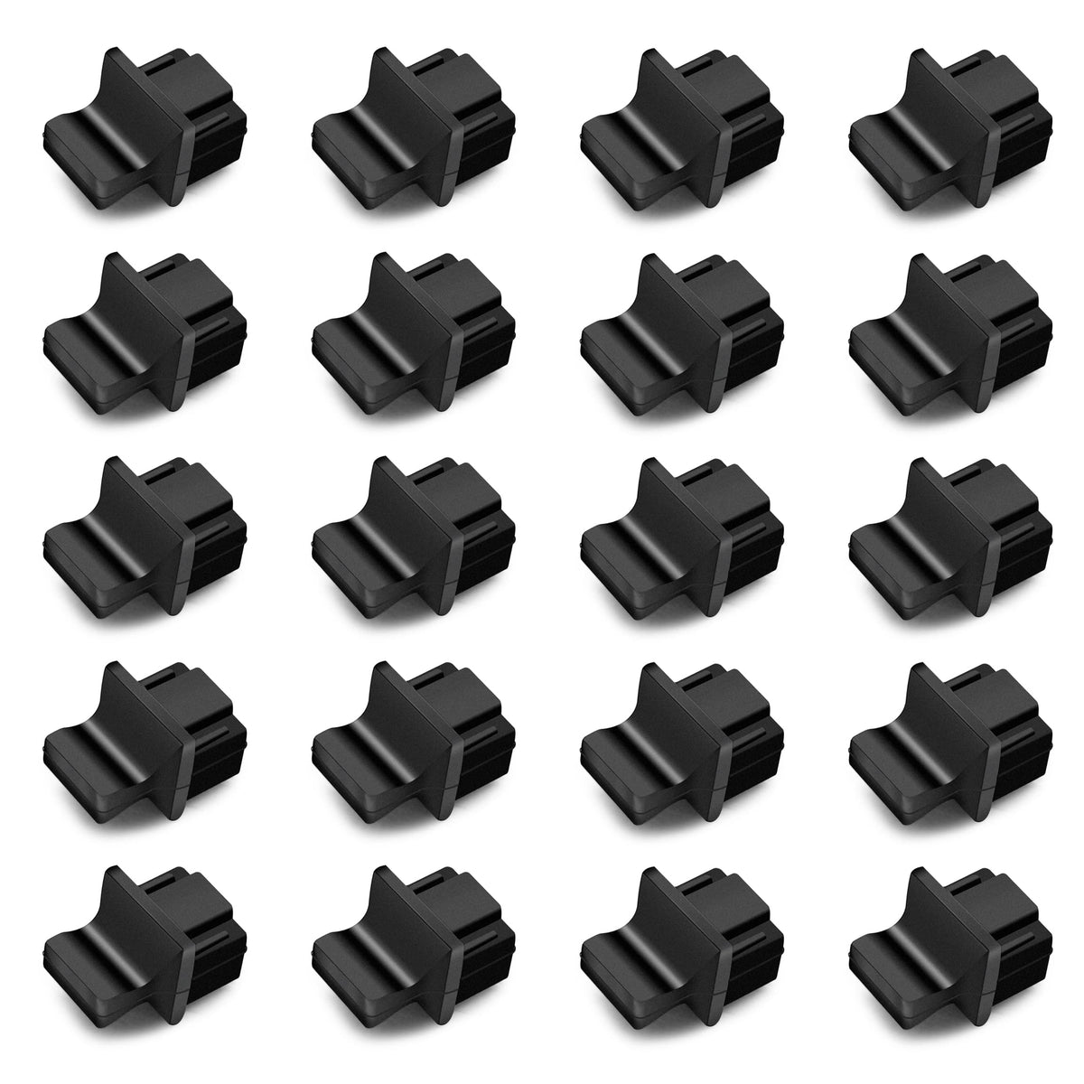 Rj45 Dust Cover Cap Ethernet Port Plugs Network Switch Port Protector For Fiber Optic Copper Rj45 Female Fiber Terminal Slot, Bl