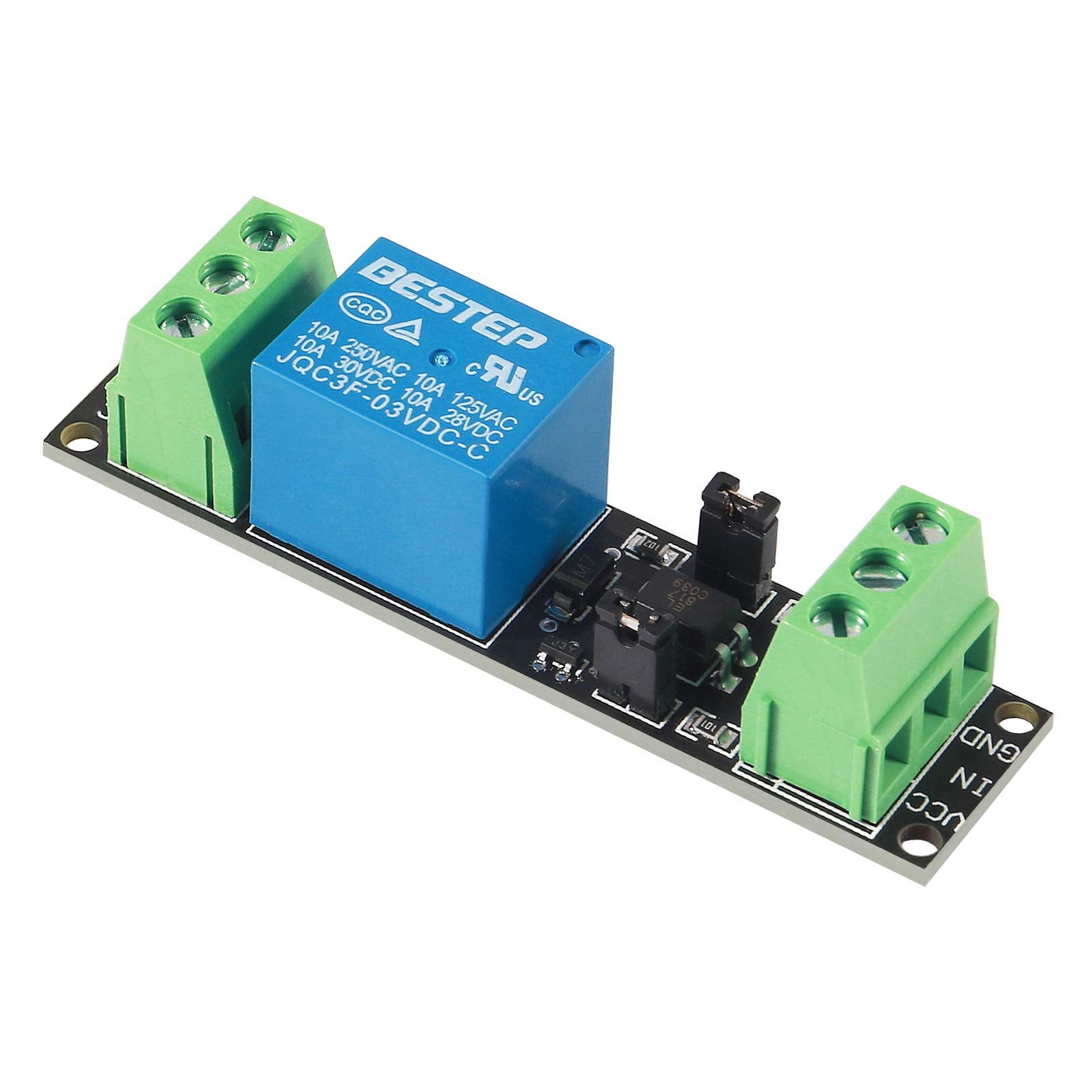 Aitrip 8 Pack 3V 1 Channel Relay Power Switch Module With Optocoupler Opto Isolation High Level Trigger For Iot Esp8266 Development Board