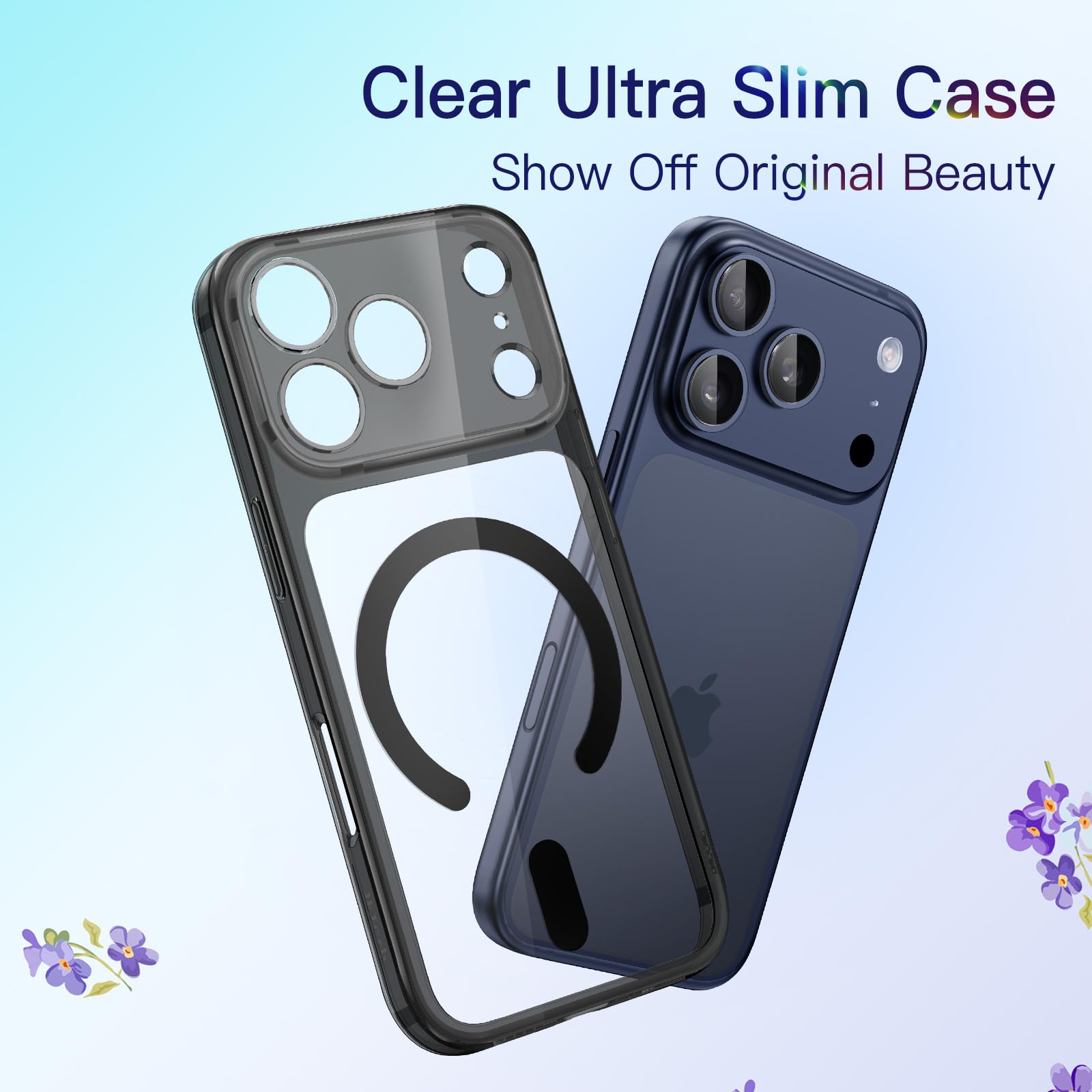 Jetech Magnetic Slim Case For Iphone 17 Pro Max 6.9-Inch Compatible With Magsafe, Camera Lens Full Protection, Ultra-Thin Lightw