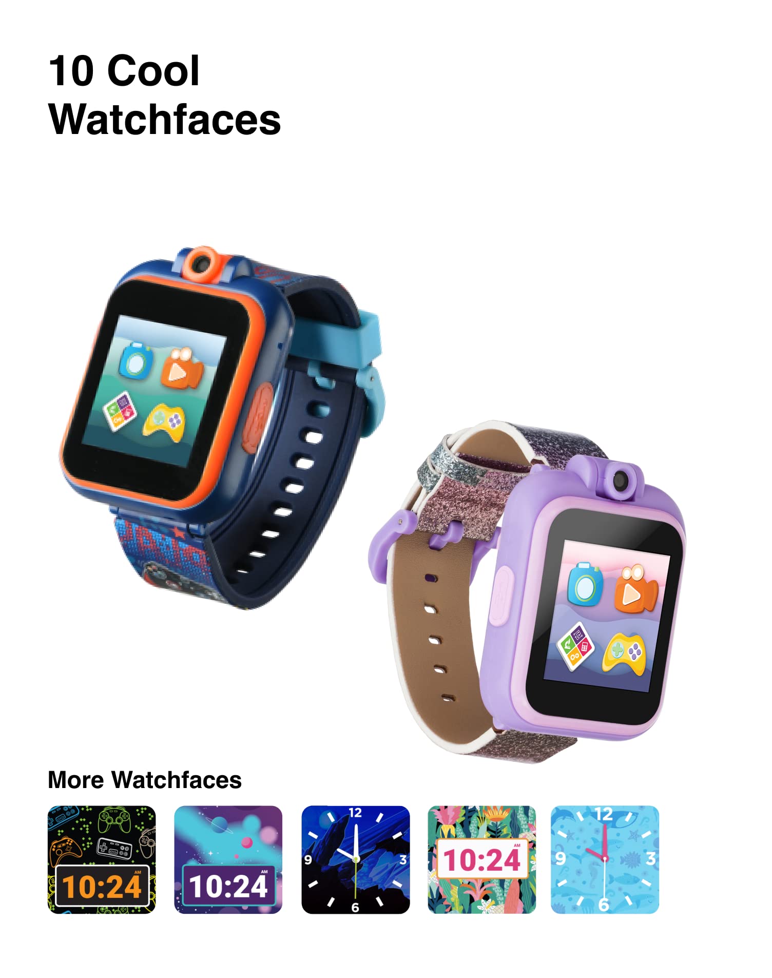 Playzoom Kids Smartwatch & Earbuds Set   Video Camera Selfies Stem Learning Educational Fun Games, Mp3 Music Player Audio Books