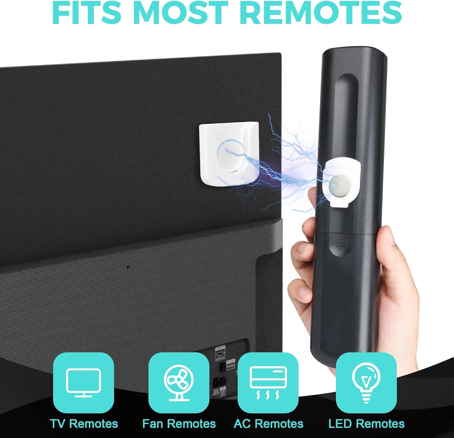 6 Piece Magnetic Remote Control Holder Wall Mount   Self Adhesive Suitable For Tv Backside As Well As Tv Fan And Air Conditioner