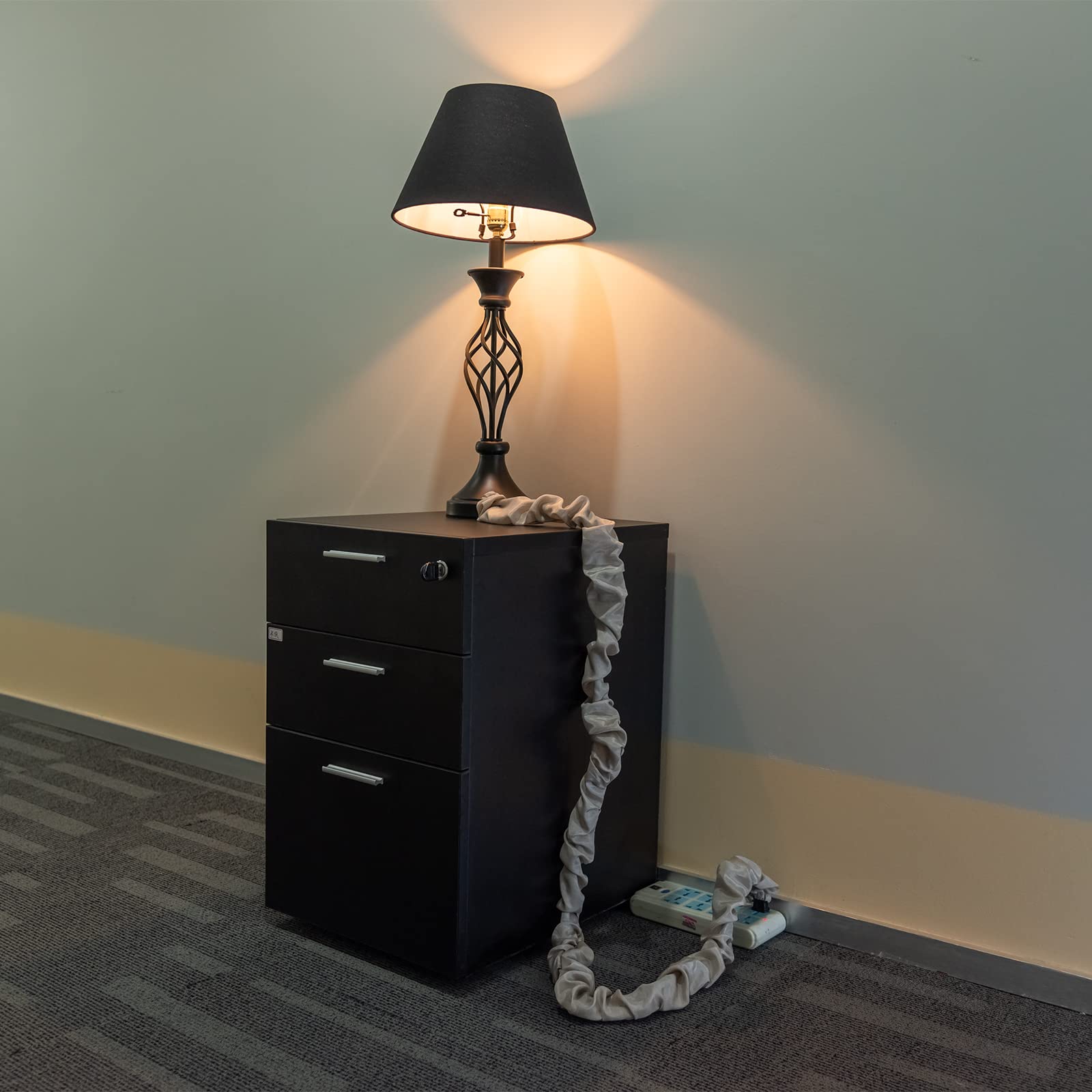 Elfcab 2 Pcs Fabric Cord Cover & Chandelier Chain Cover Each 6 Feet Long, Easy To Install, Ideal For Chandeliers, Lighting, Wire