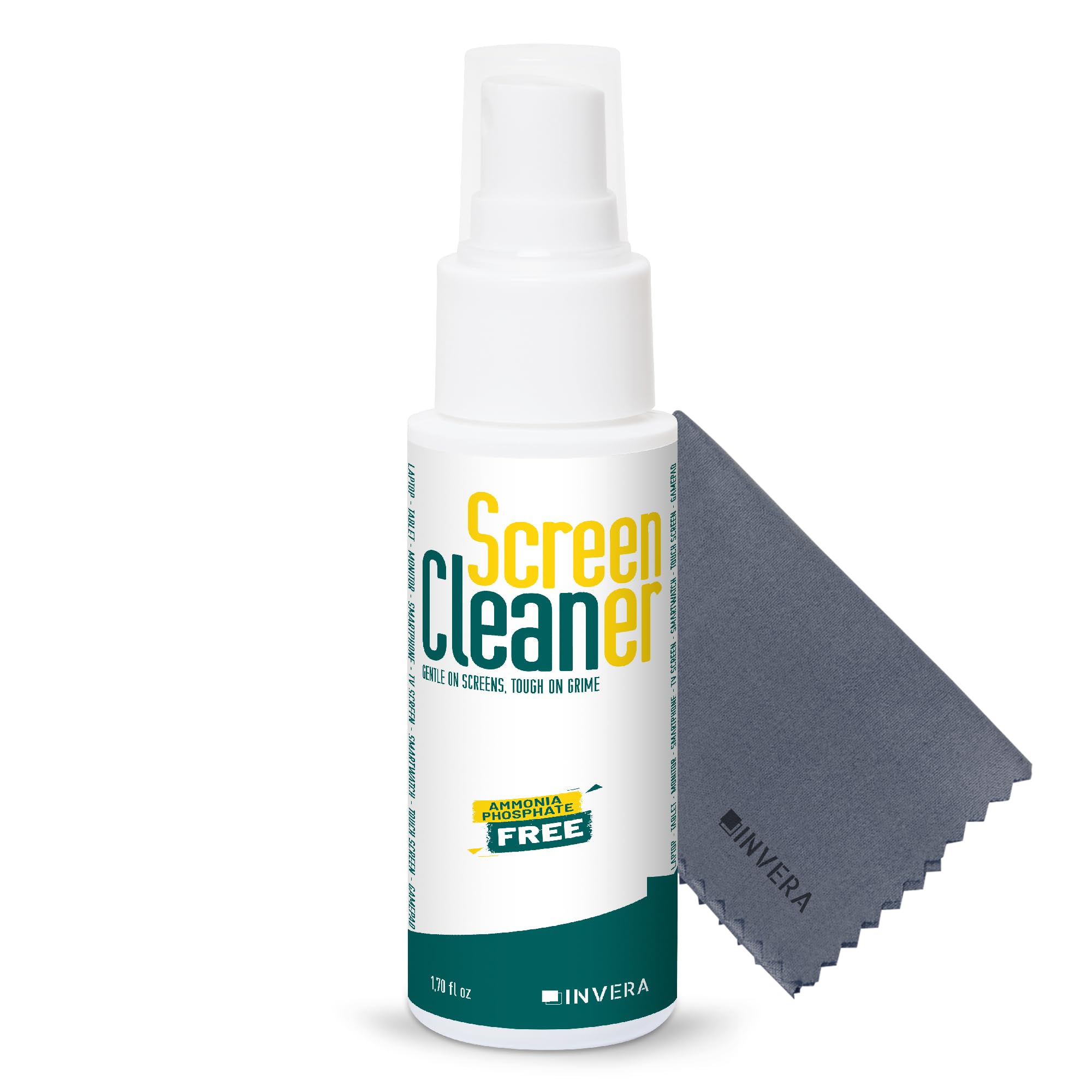 Screen Cleaner Spray With Microfiber Cloth, Laptop Cleaner, Tv Screen Cleaner, Electronic & Lens Cleaner Spray   Versatile For P