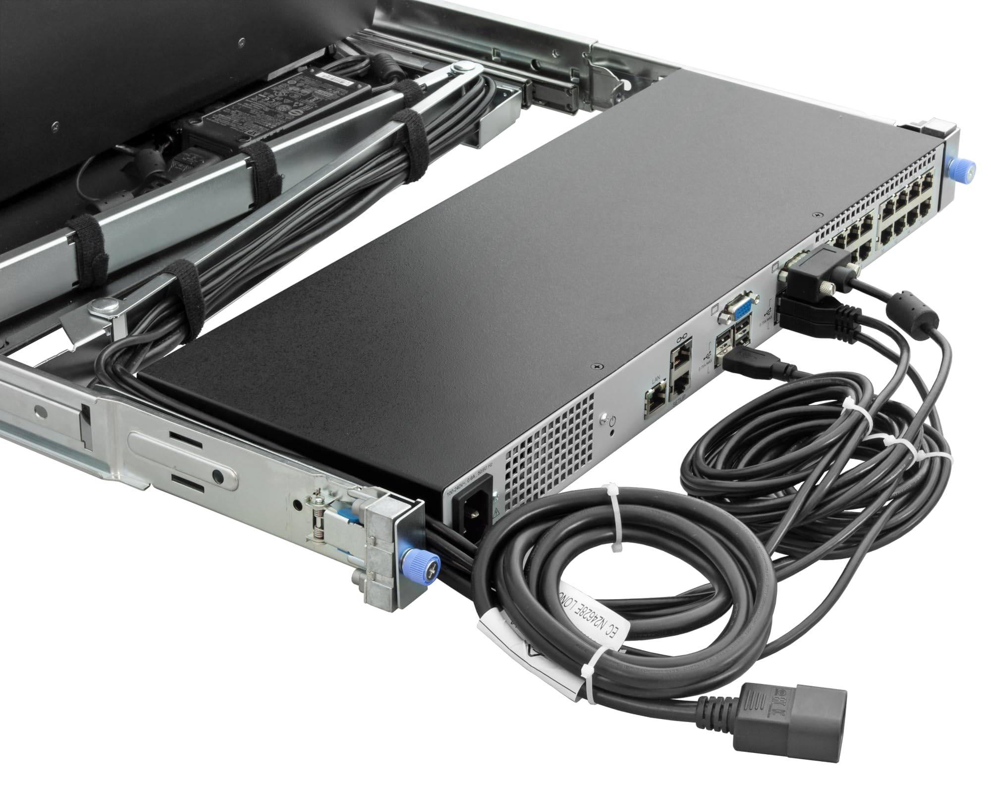 Vertiv Avocent Lra, Local Rack Access, 1U, Rack Mount Console, 16 Port Kvm, 18.5    Display, 16 Cables (Lra185Kmm16D G01)