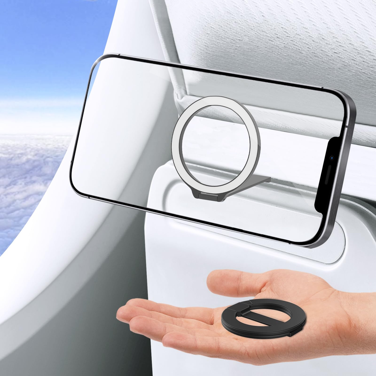 Mini Airplane Magnetic Phone Holder Magsafe Compatible Magnetic Travel Phone Mount Must-Have Long Flight Accessories Travel Esse