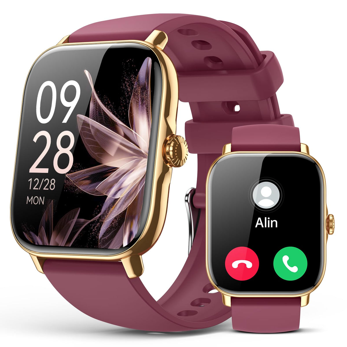 Smart Watch For Women Men  Answer/Make Call, 2025 1.91'' Ip68 Waterproof Fitness Step Sleep Tracker Watch With Heart Rate Monito