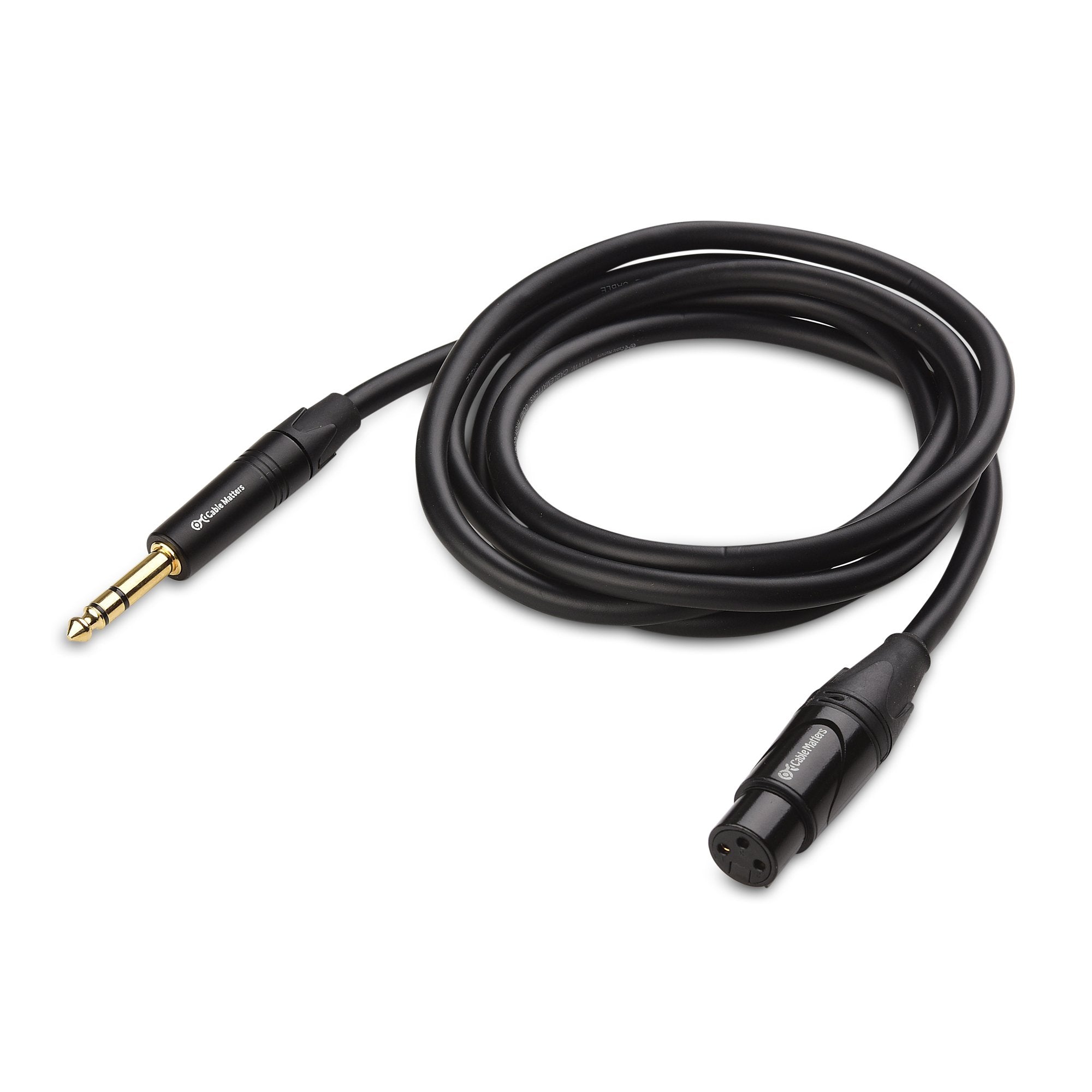 Cable Matters 6.35Mm (1/4 Inch) Trs To Xlr Cable 6 Ft Male To Female (Xlr To Trs Cable, Xlr To 1/4 Cable, 1/4 To Xlr Cable)