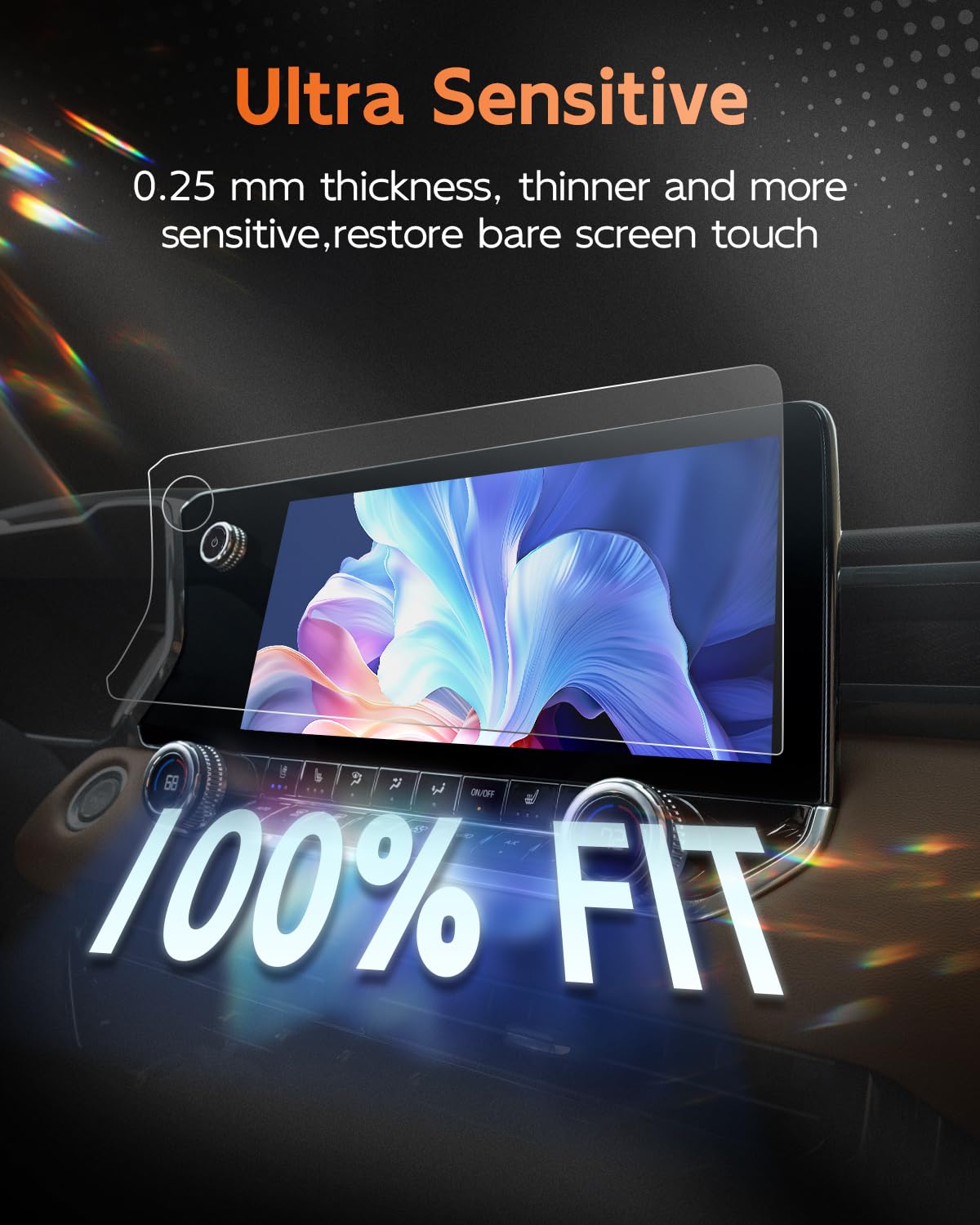 Cdefg (4Pcs 2024 Canyon Anti Reflection Screen Protector, 11.3'' Touchscreen & 11'' Digital Gauge Cluster For 2024 Gmc Canyon Ac