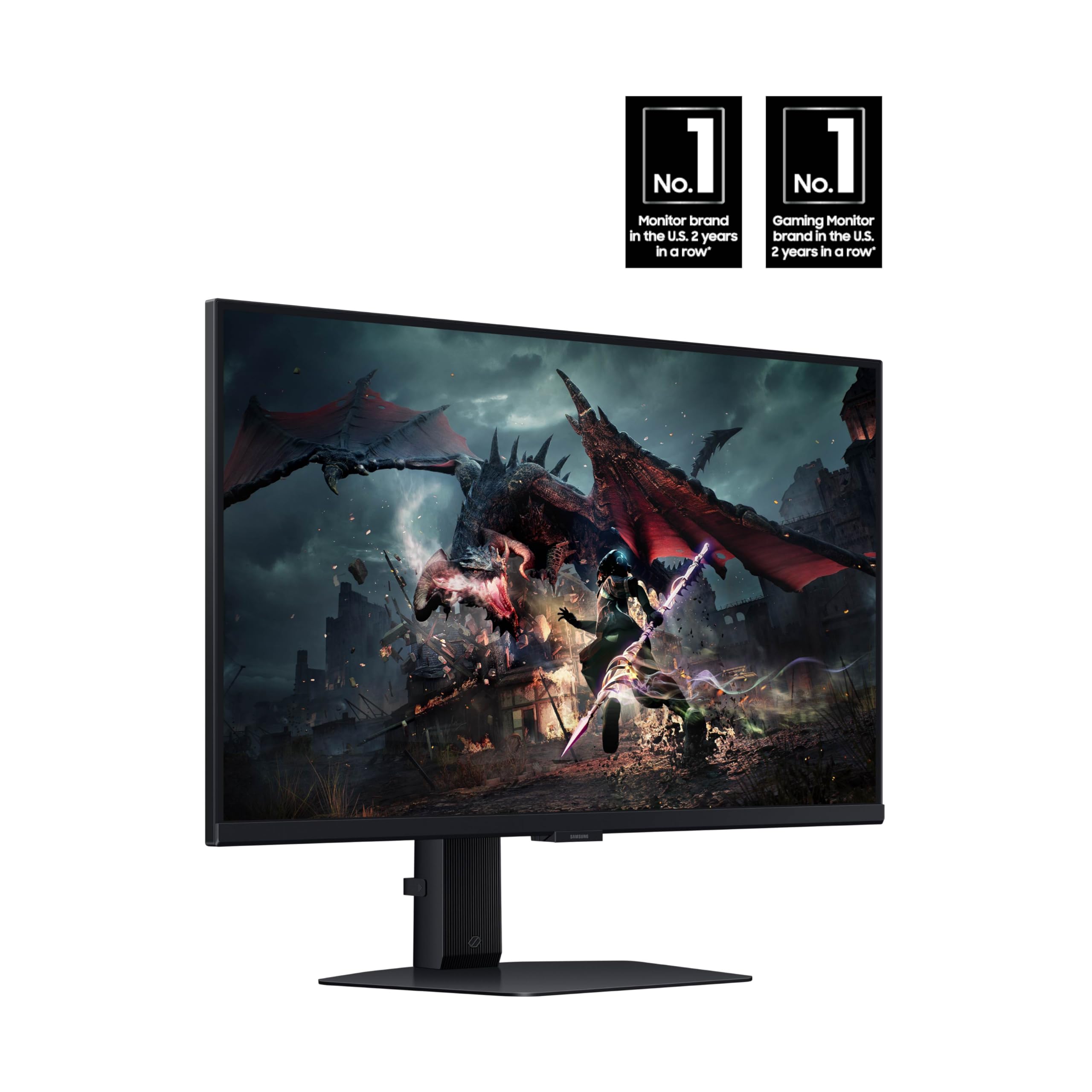 Samsung 27 Inch Odyssey G50D Series Qhd Fast Ips Gaming Monitor, 1Ms, Vesa Displayhdr 400, 180Hz, Amd Freesync, Adjustable Stand
