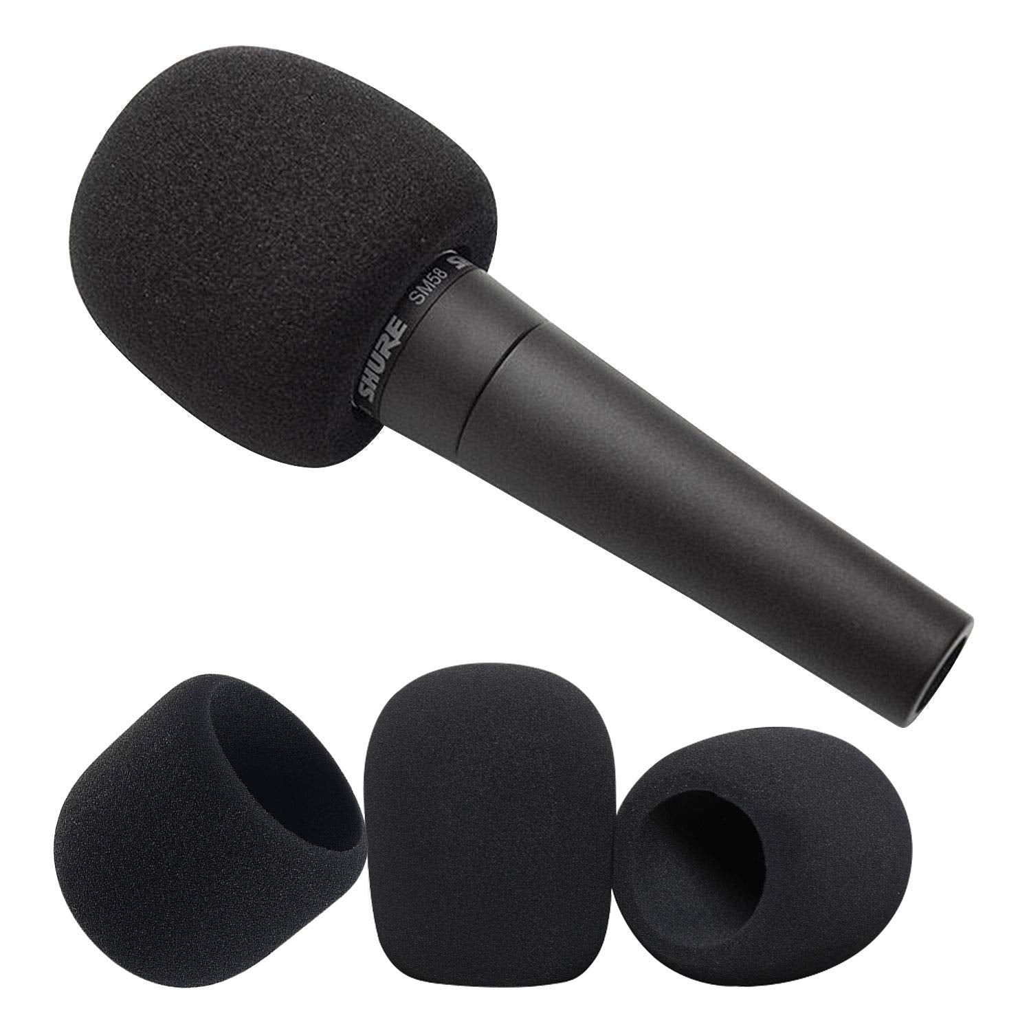 Microphone Cover   Foam Mic Covers Windscreen Suitable For Most Standard Handheld Microphone 6 Pcs