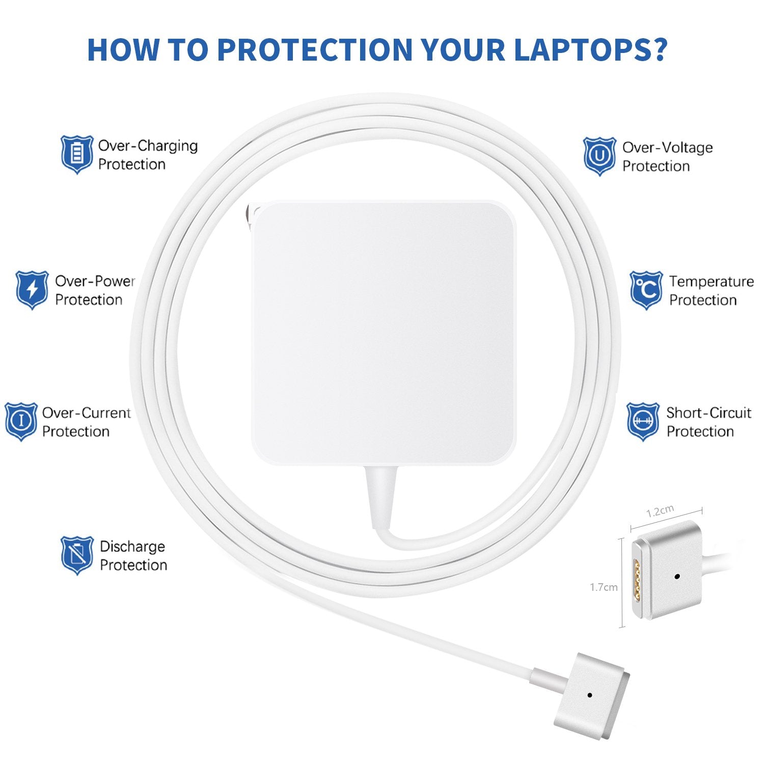 Mac Book Air Charger, Replacement Ac 45W T Tip Power Adapter Laptop Charger For Mac Book Air 11 Inch And 13 Inch