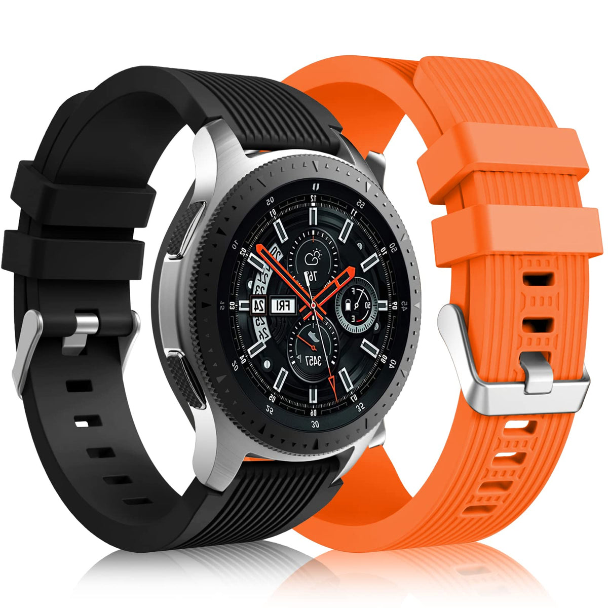 Lerobo [2 Pack Band Compatible With Samsung Galaxy Watch 3 Band 45Mm/Galaxy Watch 46Mm Bands/Gear S3 Frontier, 22Mm Smart Watch 