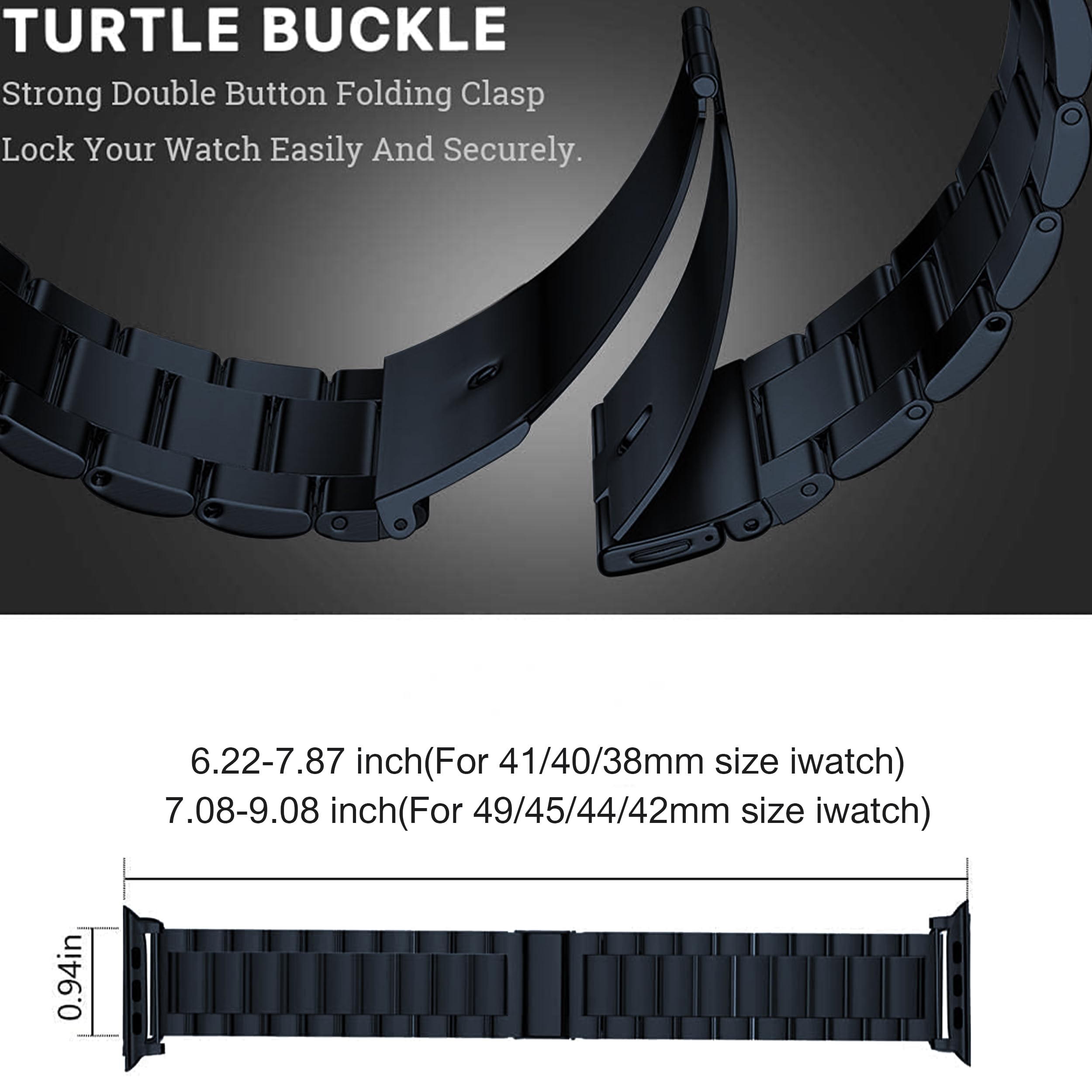 Epuly Metal Band Compatible With Apple Watch Bands For Men & Women 49Mm 45Mm 44Mm 42Mm 41Mm 40Mm 38Mm, Business Stainless Steel