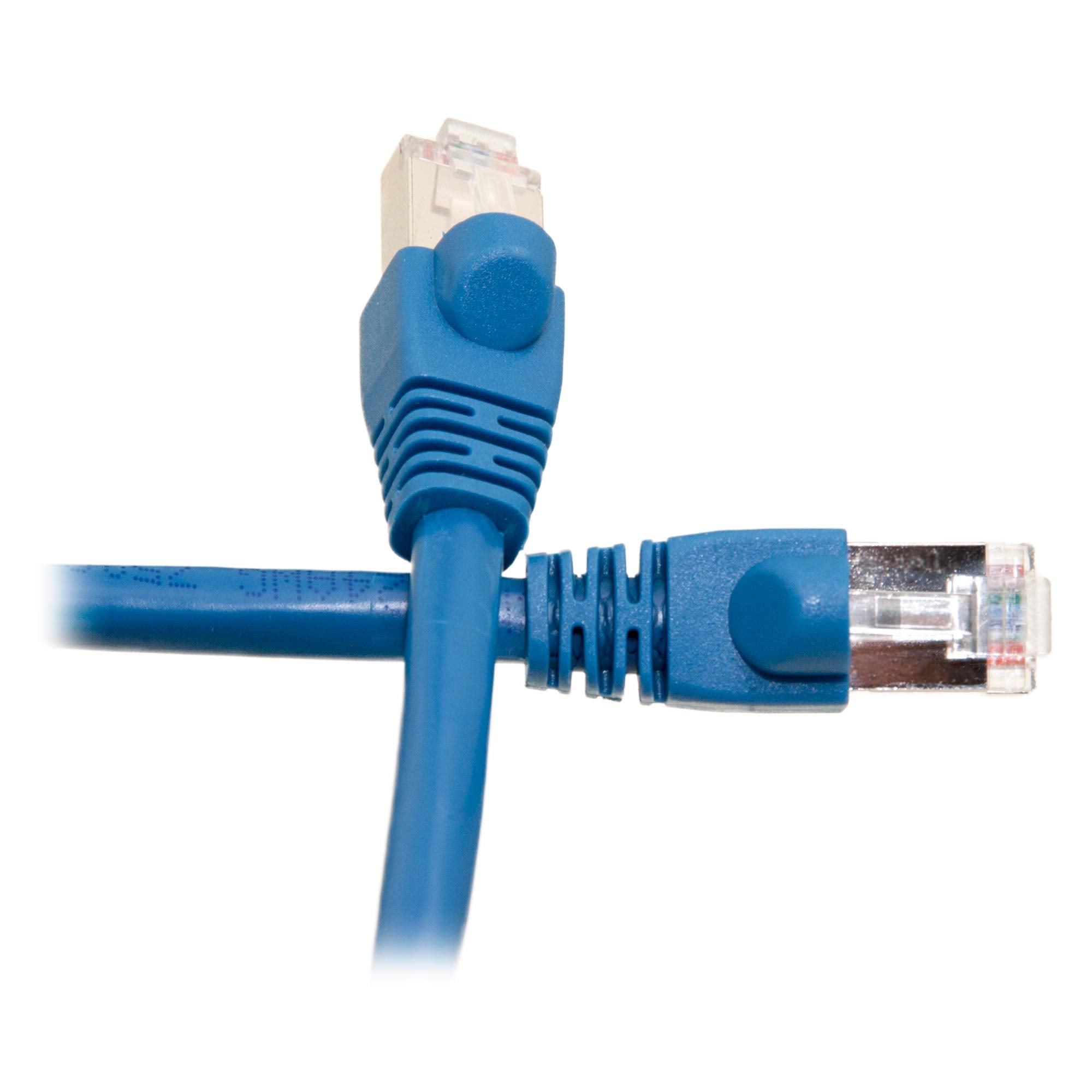Cablewholesale 25 Foot Shielded Cat6 Blue Ethernet Patch Cable, Snagless/Boot 24Awg, Rj45 Gold Plate Connector, 4 Pair Stranded