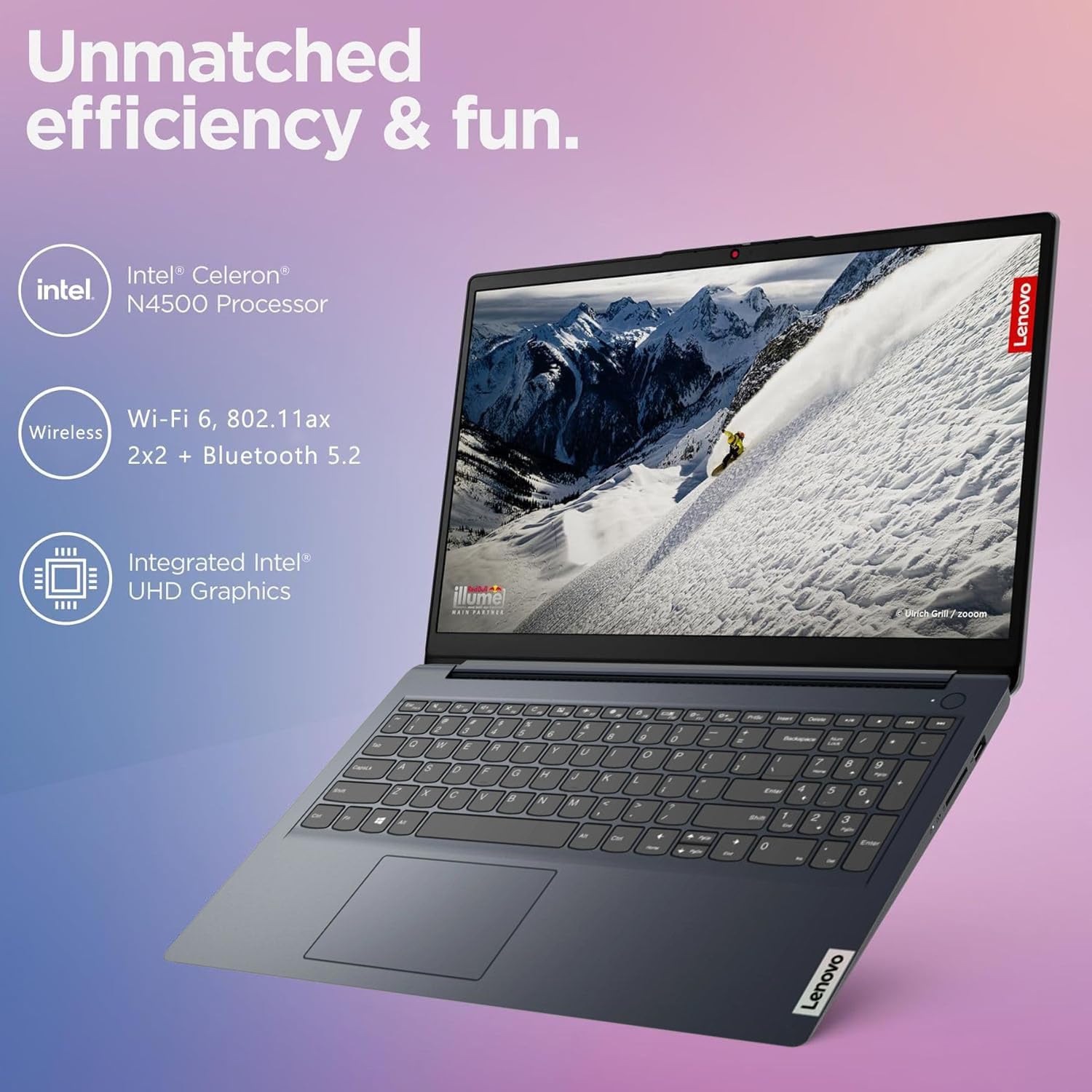 Lenovo 15.6'' Ideapad 1 Laptop | 8Gb Ram | Dual Storage: 256Gb Ssd + 128Gb Emmc | Wi-Fi 6 | Usb-C | 1-Year Microsoft Office 365