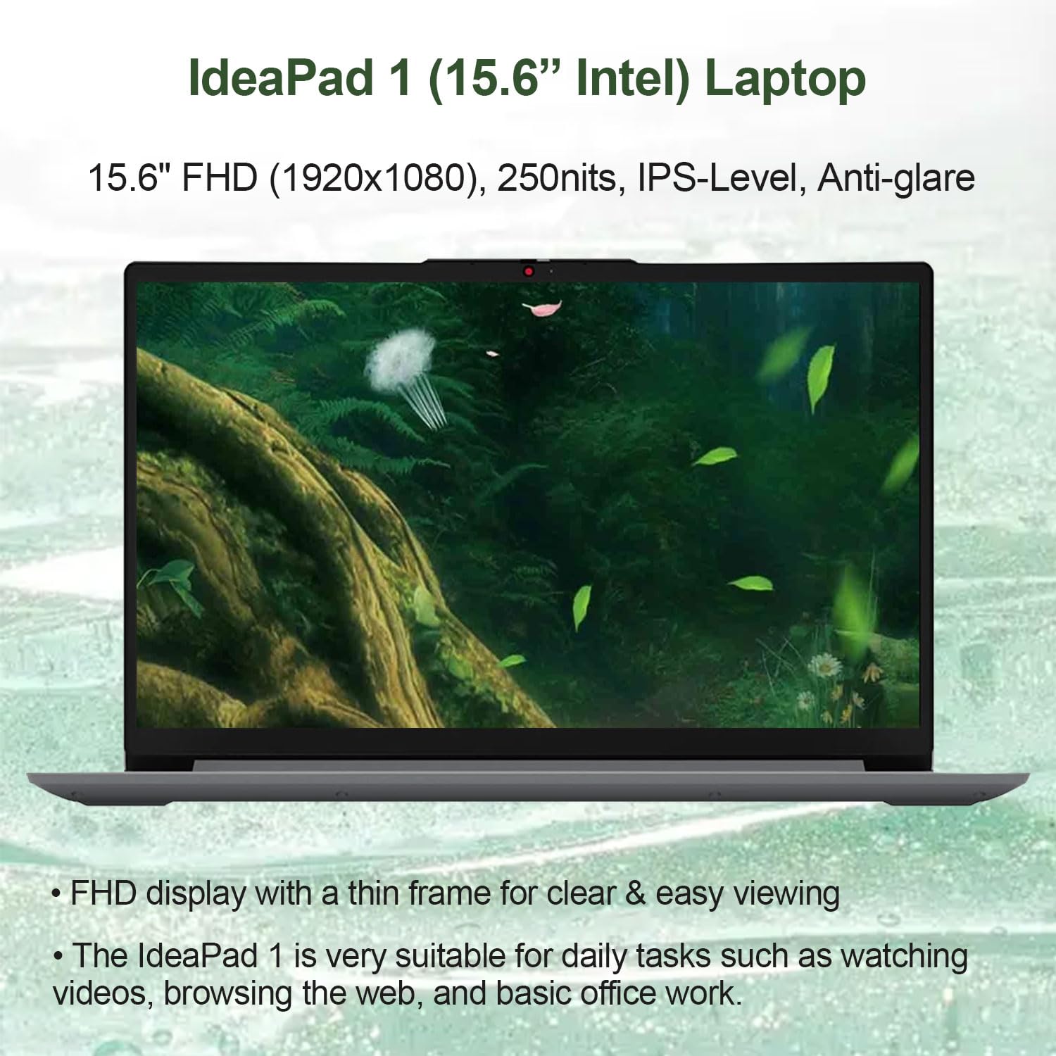 Lenovo Ideapad 1 Home Laptop, 15.6 Fhd Display, Intel Celeron Dual Core Processor, 20Gb Ram, 128Gb Emmc + 1Tb Pcie Ssd, 1 Yr Off